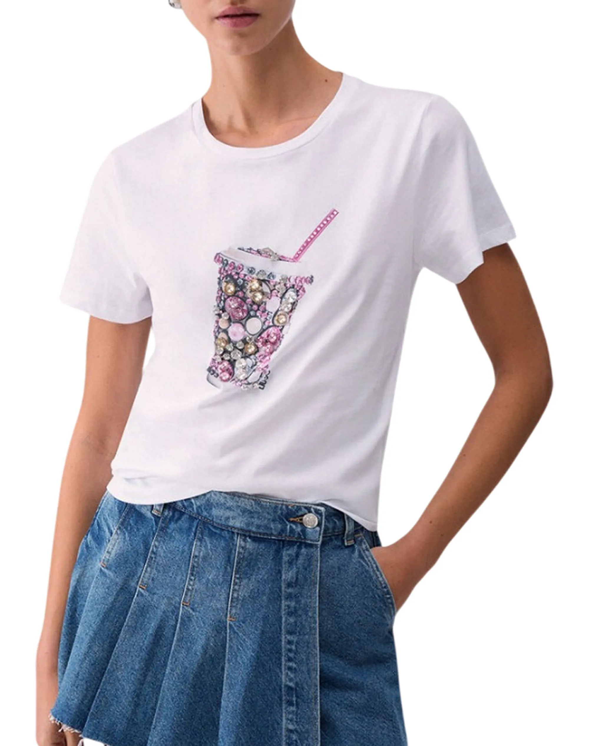 Liujo Jeans B'T-Shirt ' Milk Wa6237Js923 177682