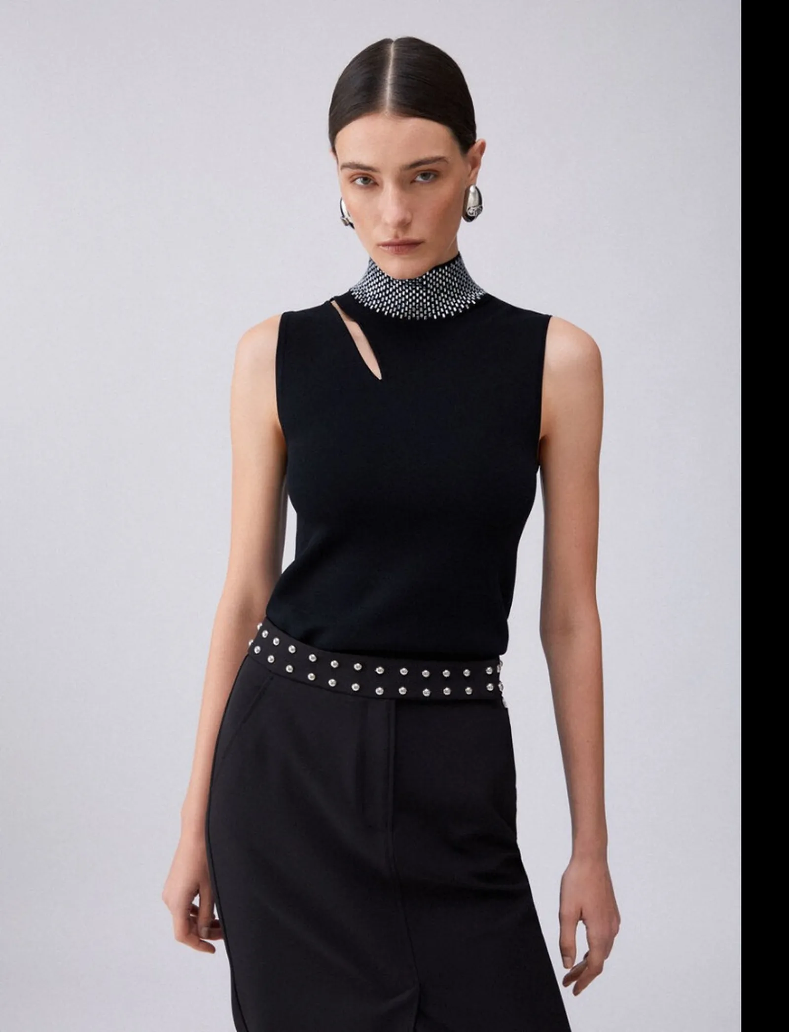 Liujo Jeans Top Nero Wa6221Ms55N 173465