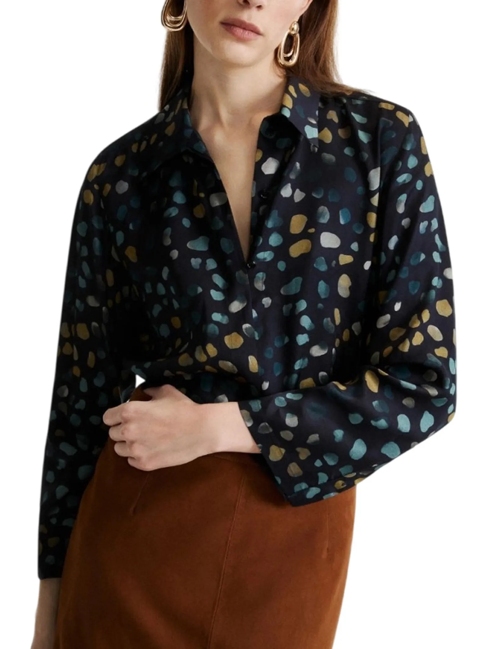 Marella Camicia Mllballata Blu 2623116161 194741