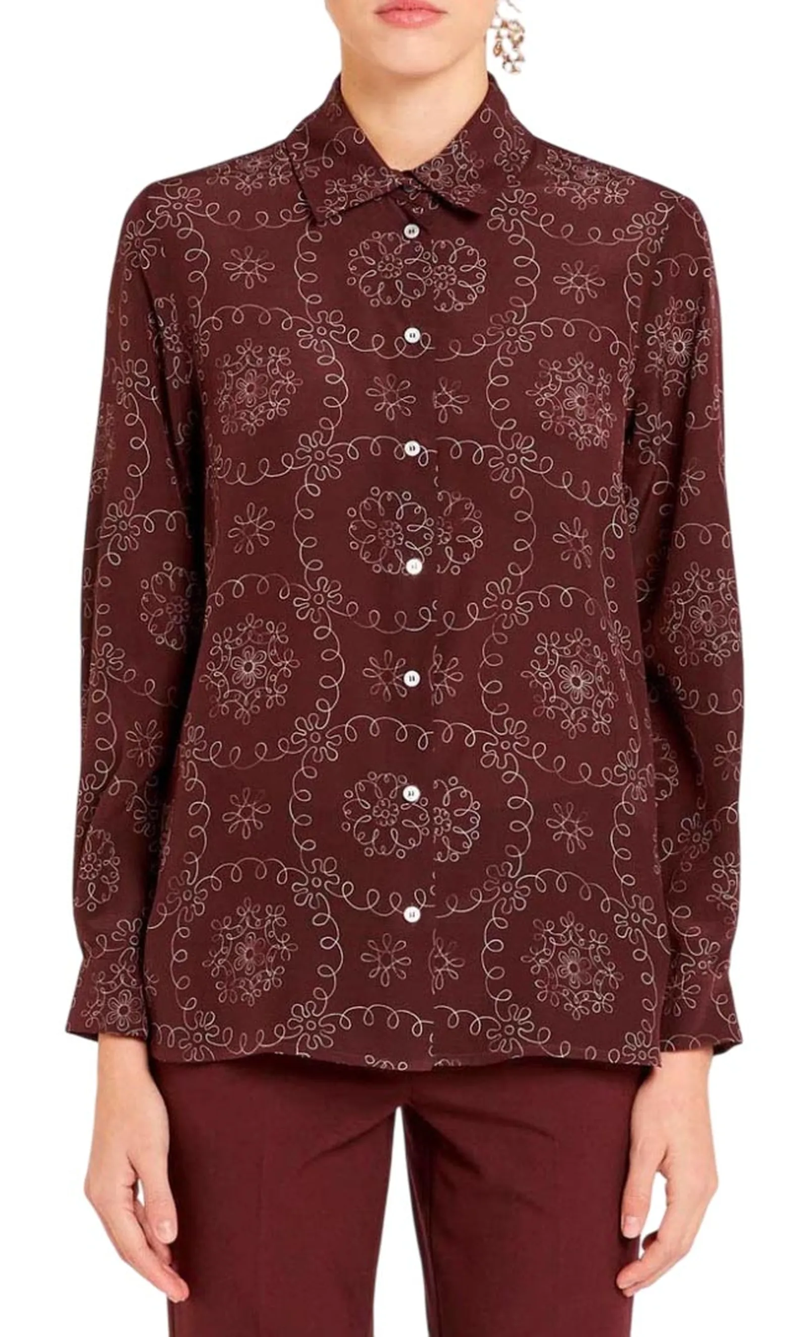 Marella Camicia Tundra Bordeaux 2523116161 169035