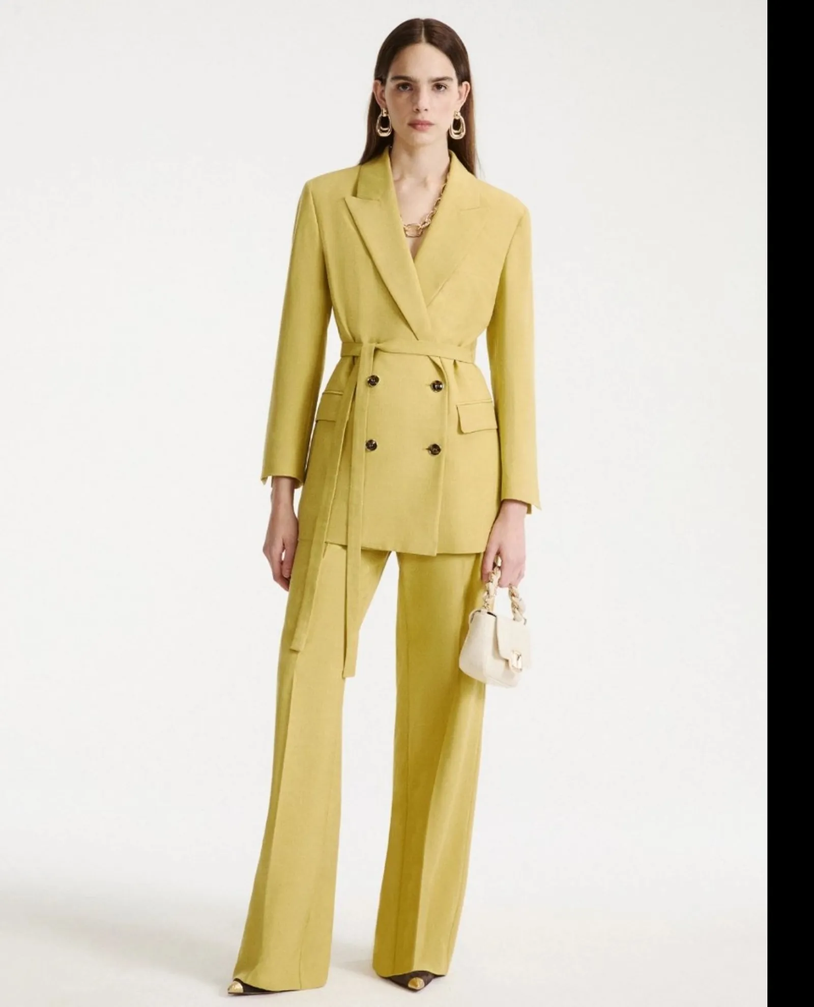 Marella Pantalone Mllfiocco Giallo 2623136081 191014