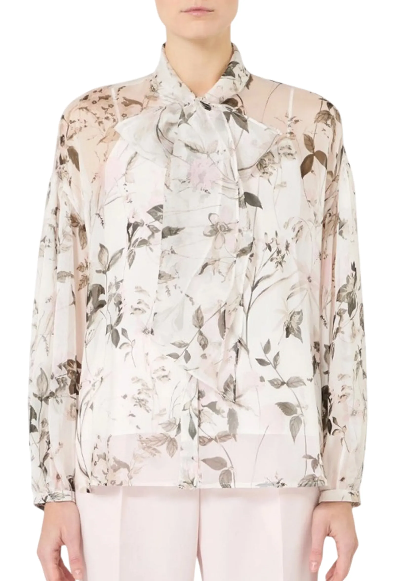 Max Mara Studio Blusa Mstetere Bianco 2616261015 176066