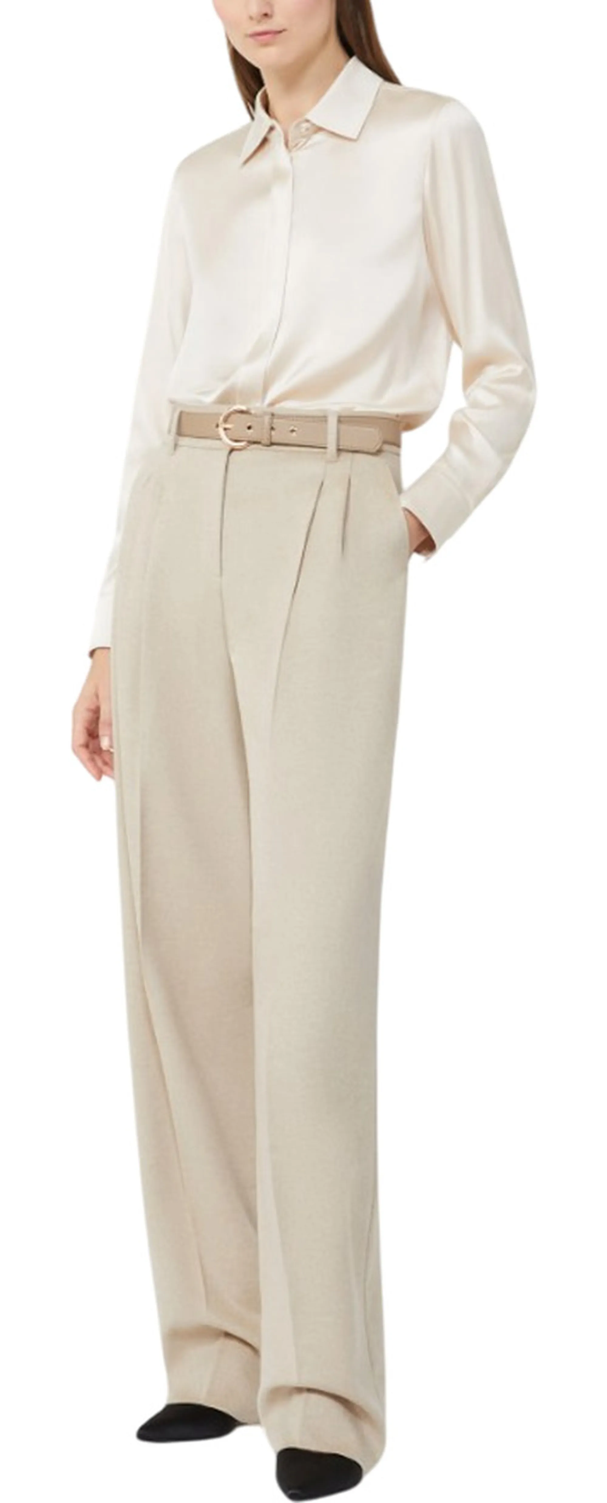 Max Mara Studio Camicia Xero Beige 2526116012 164572