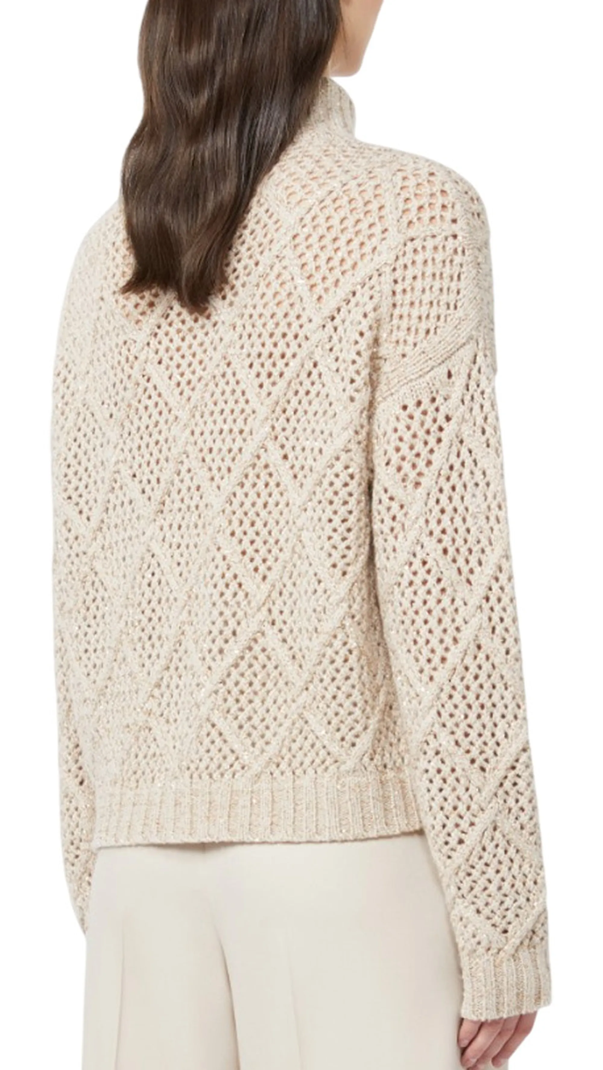 Max Mara Studio Cardigan Ghinea Beige 2526346072 164755