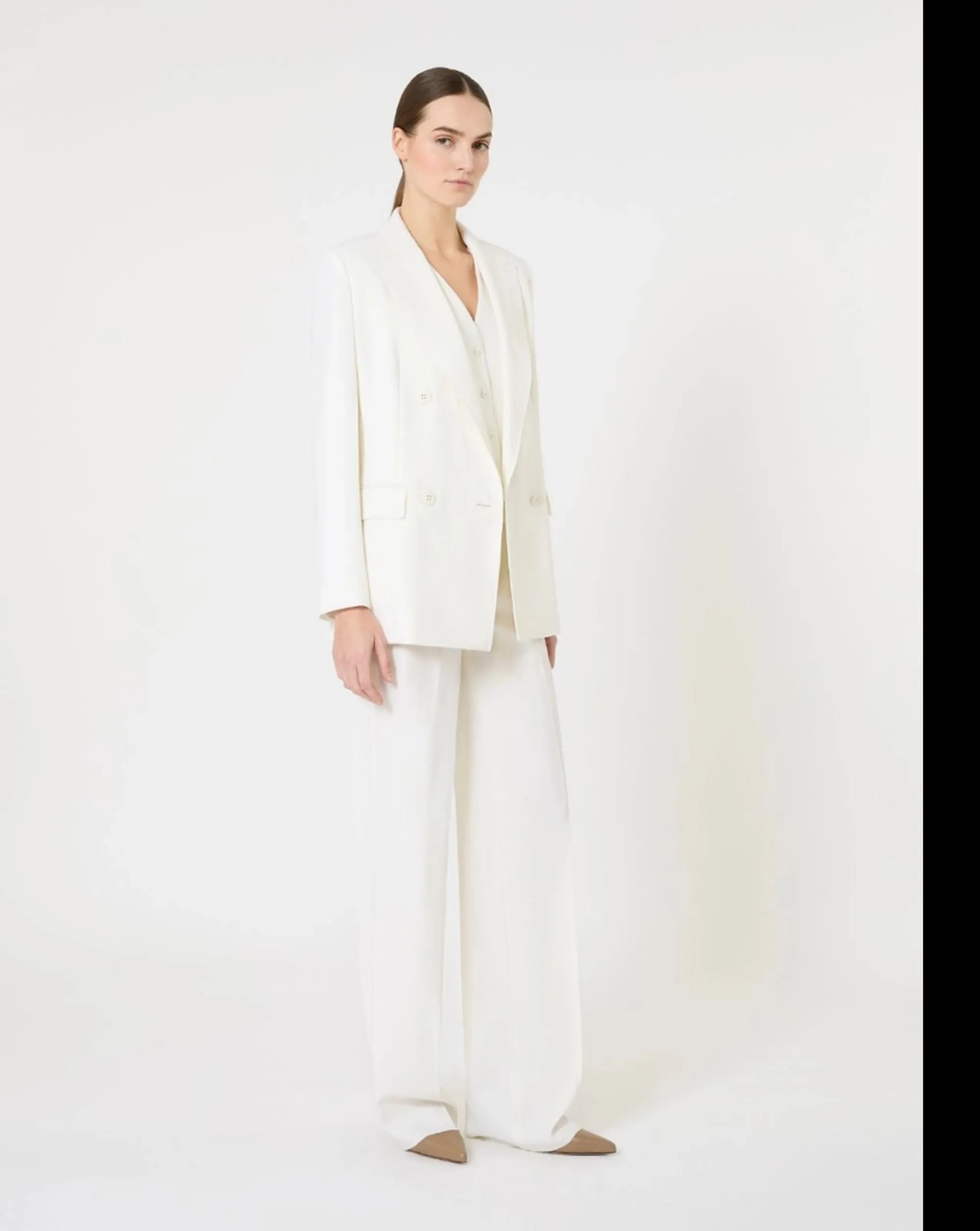 Max Mara Studio Giacca Mstgrembo Bianco 2616041061 174057