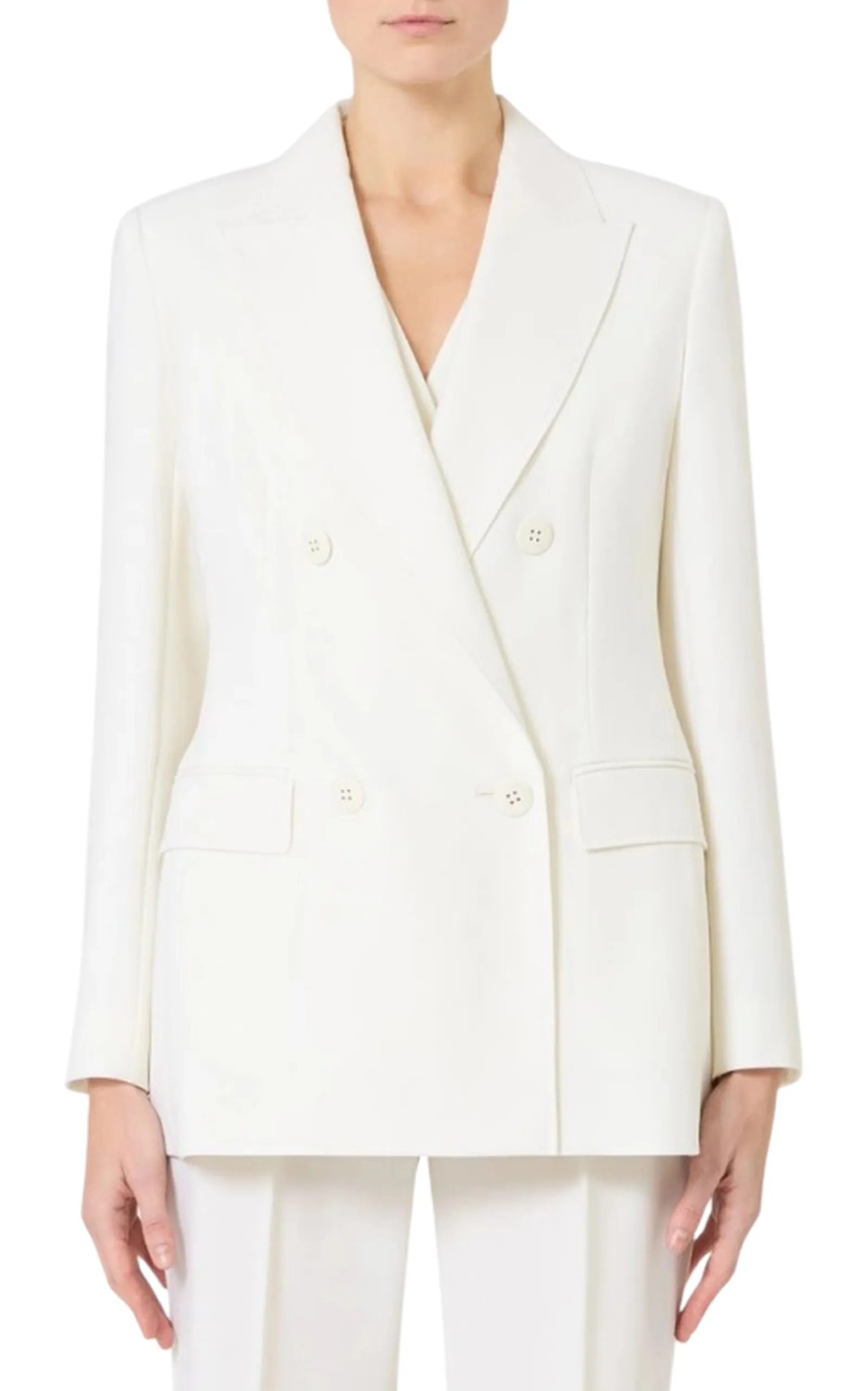 Max Mara Studio Giacca Mstgrembo Bianco 2616041061 176383