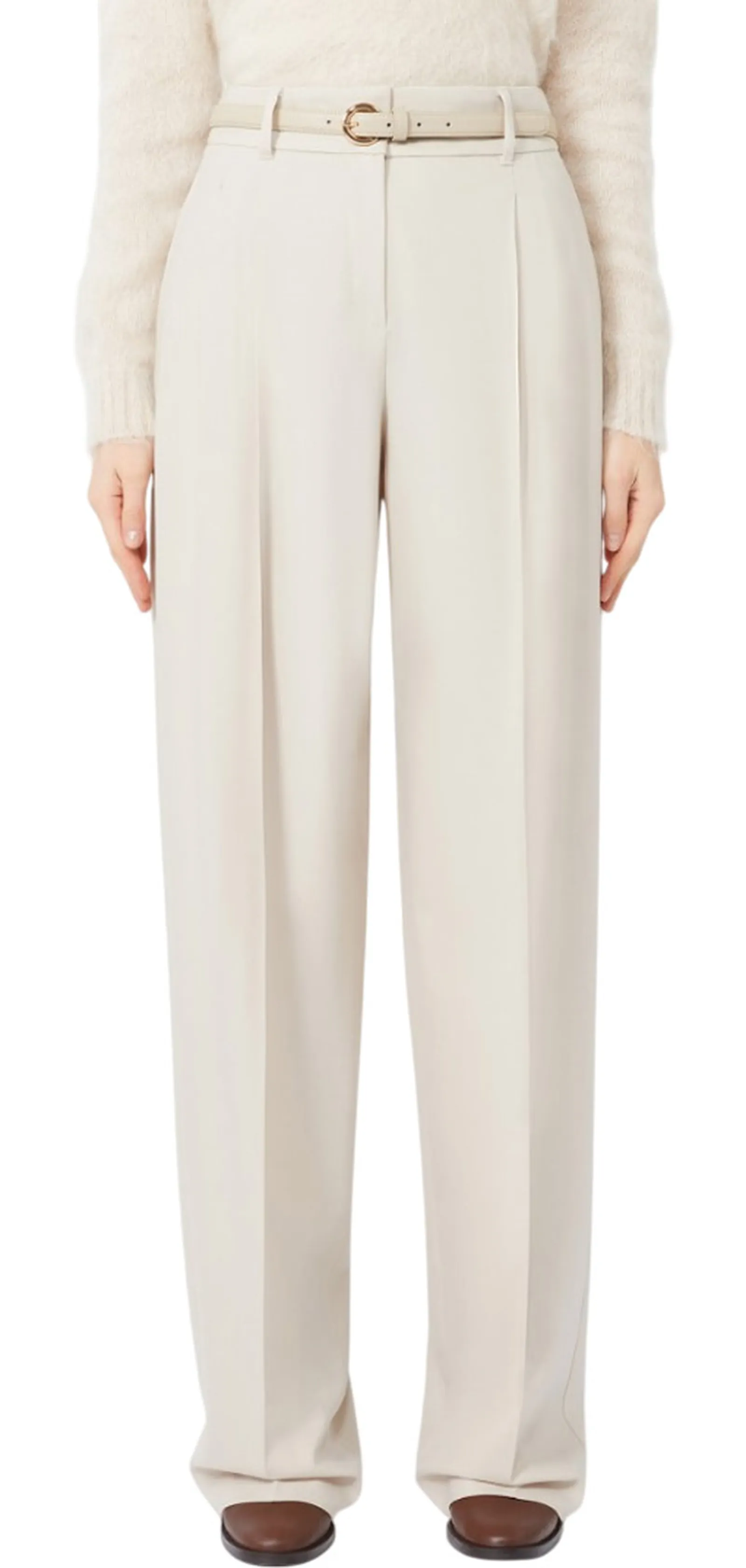 Max Mara Studio Pantalone Entrata Beige 2526136082 163261