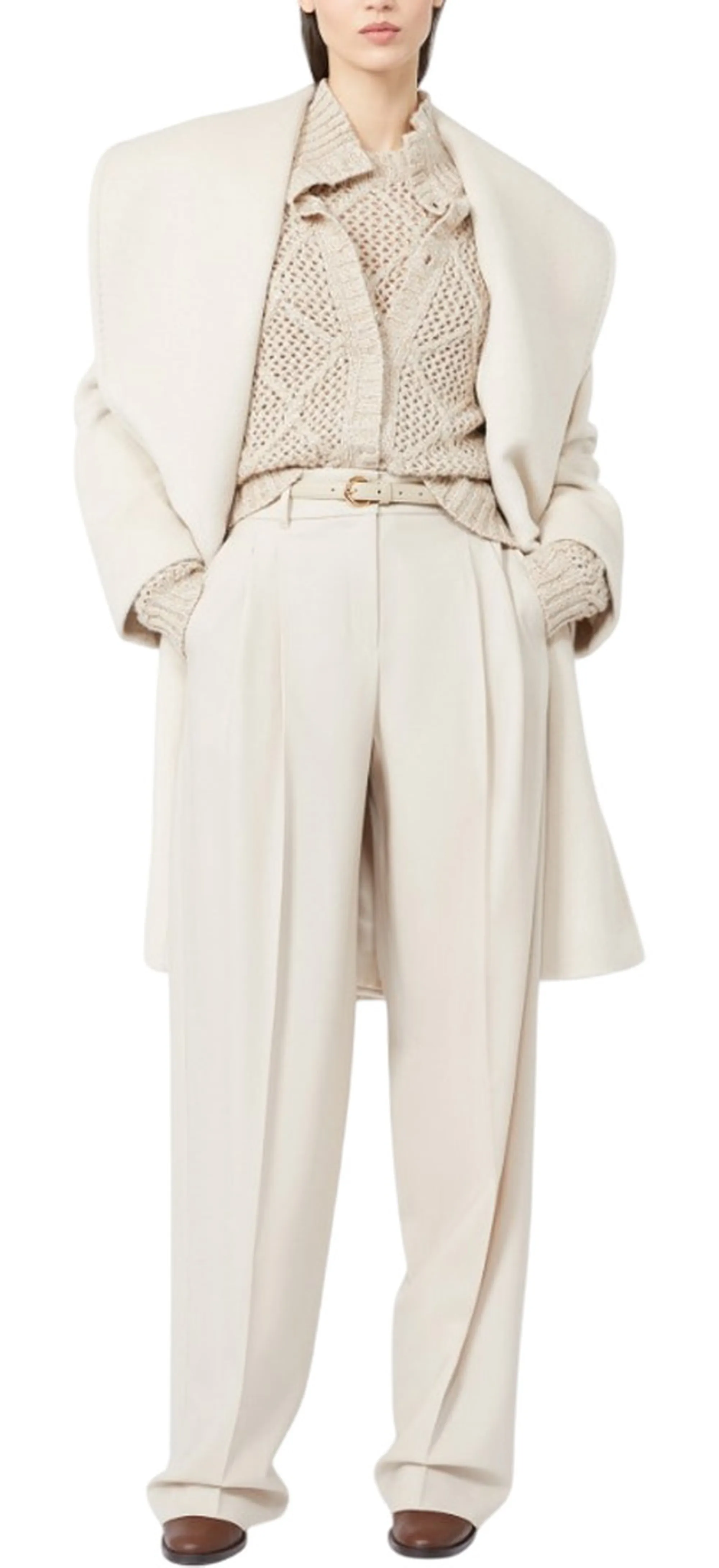 Max Mara Studio Pantalone Entrata Beige 2526136082 163264