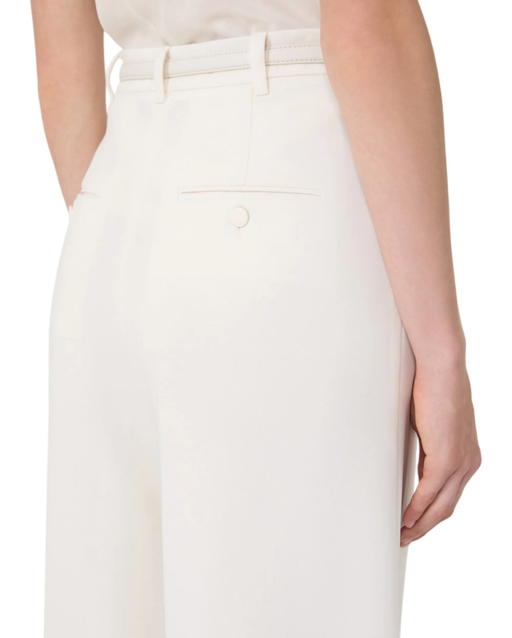 Max Mara Studio B'Jez Trousers ' White 2526136011 163856