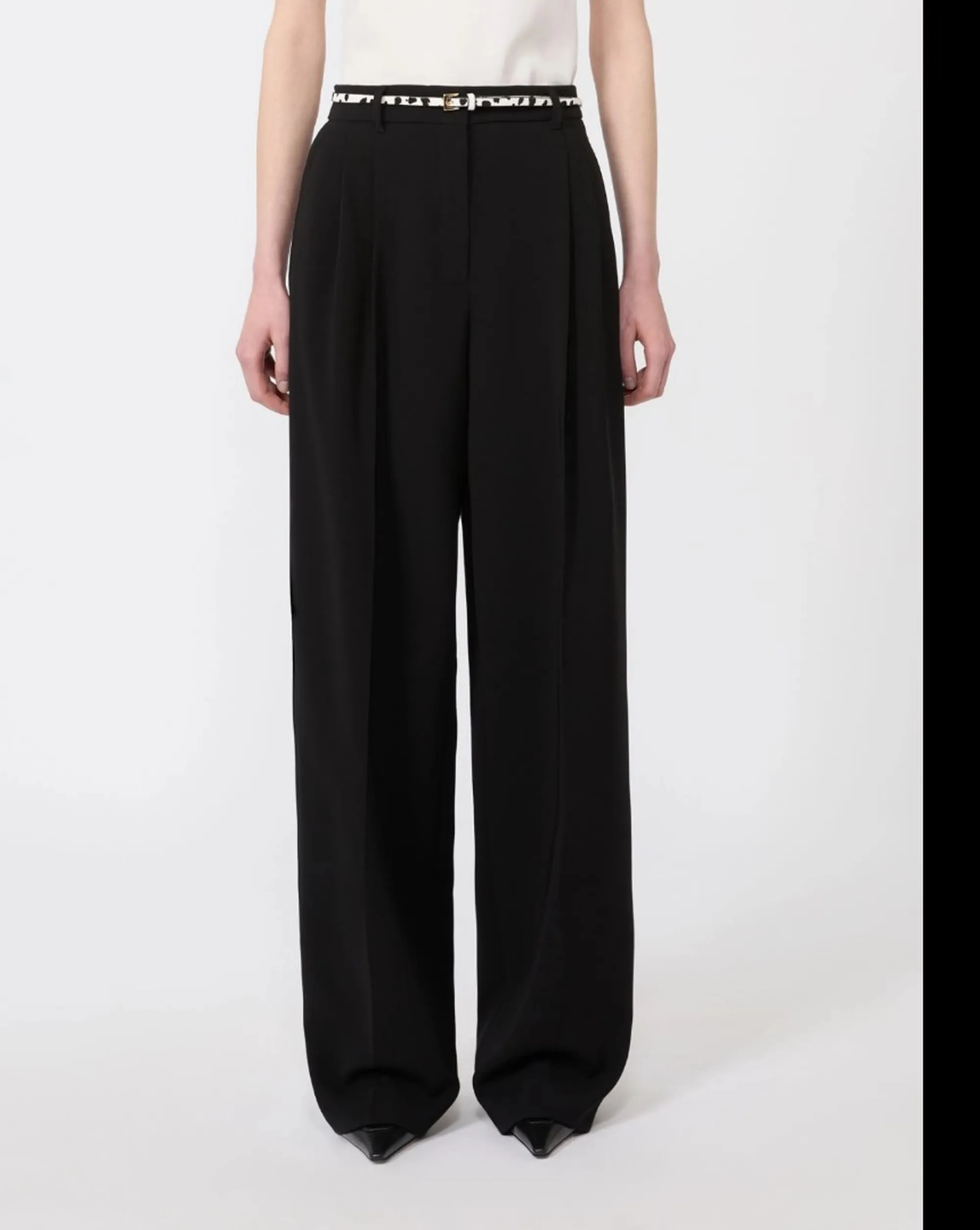 Max Mara Studio Pantalone Mstcorvino Nero 2616131015 174066