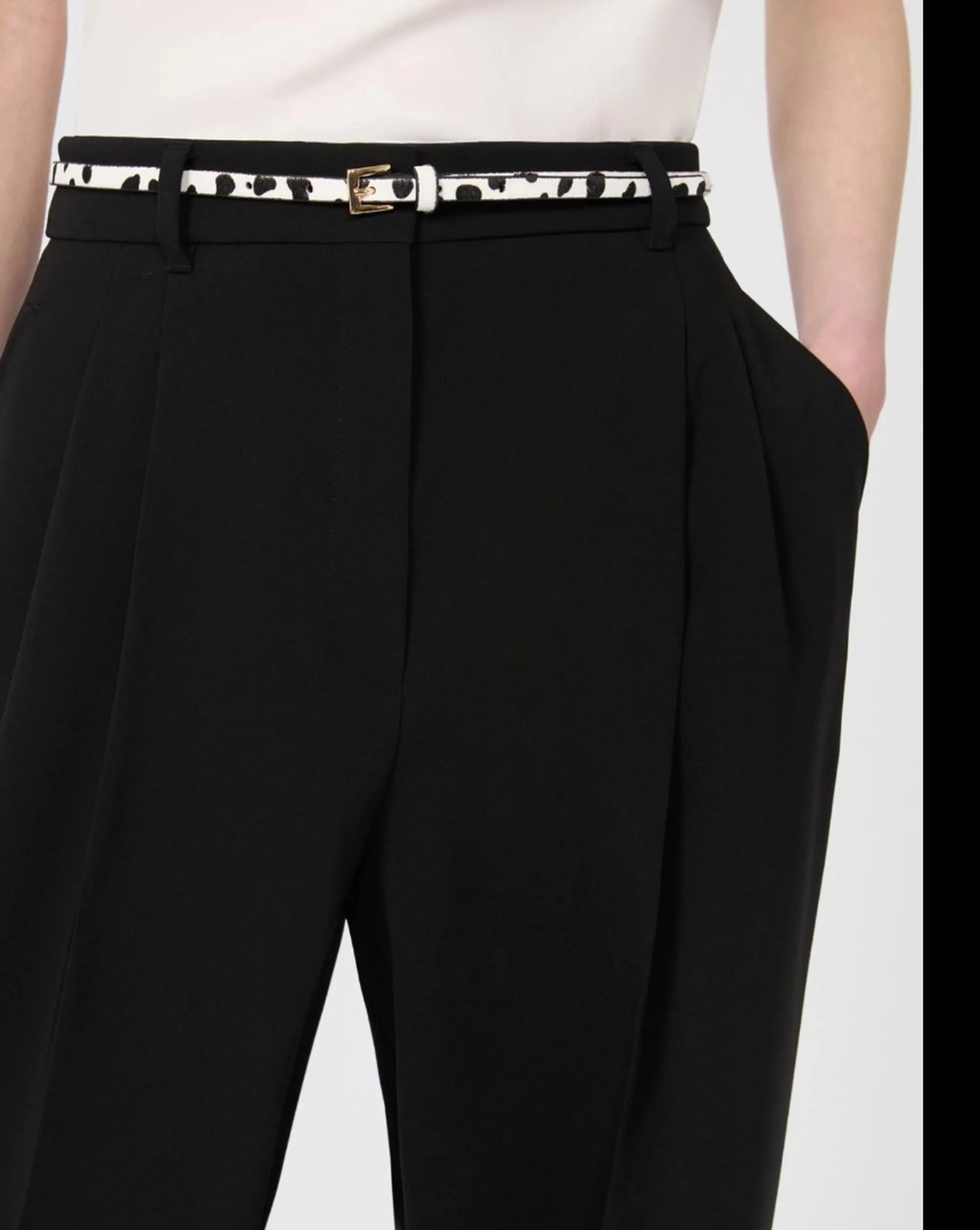Max Mara Studio Pantalone Mstcorvino Nero 2616131015 174068