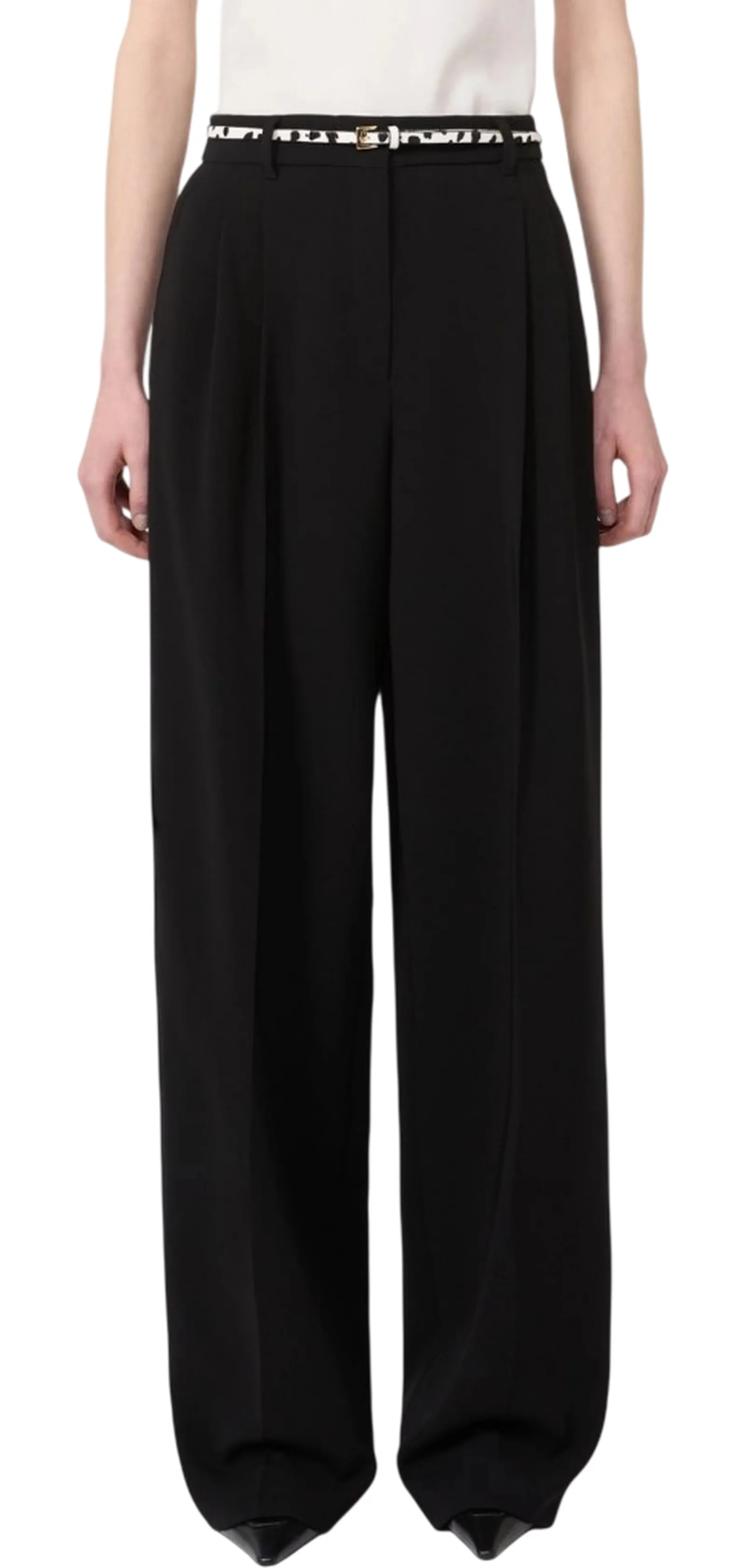 Max Mara Studio Pantalone Mstcorvino Nero 2616131015 176358
