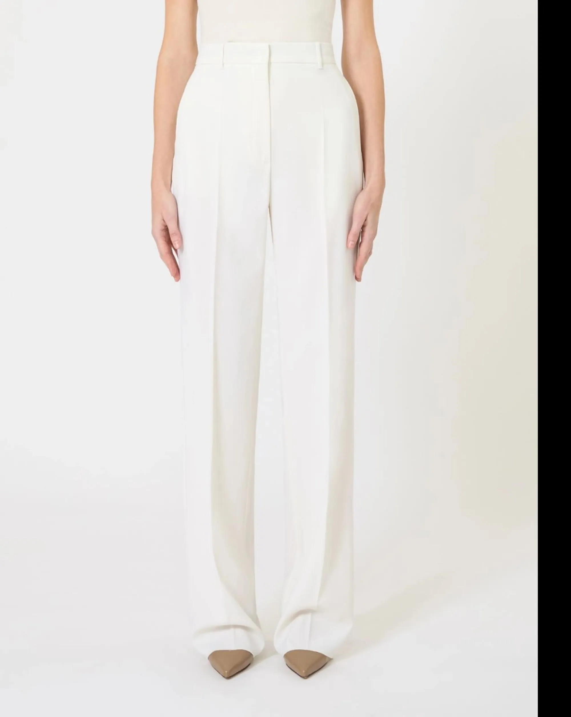 Max Mara Studio Pantalone Mstquasar Bianco 2616131041 174076