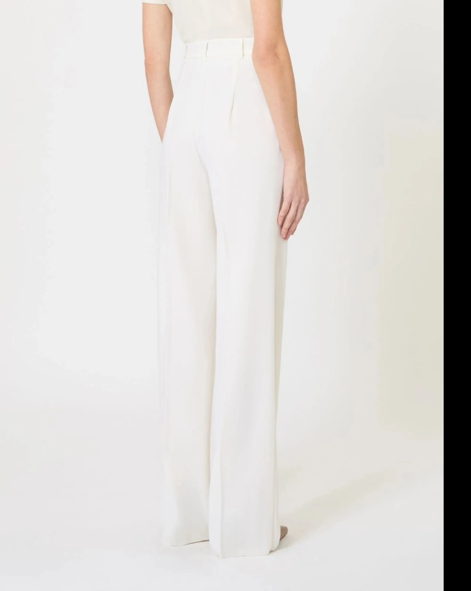 Max Mara Studio Pantalone Mstquasar Bianco 2616131041 174077