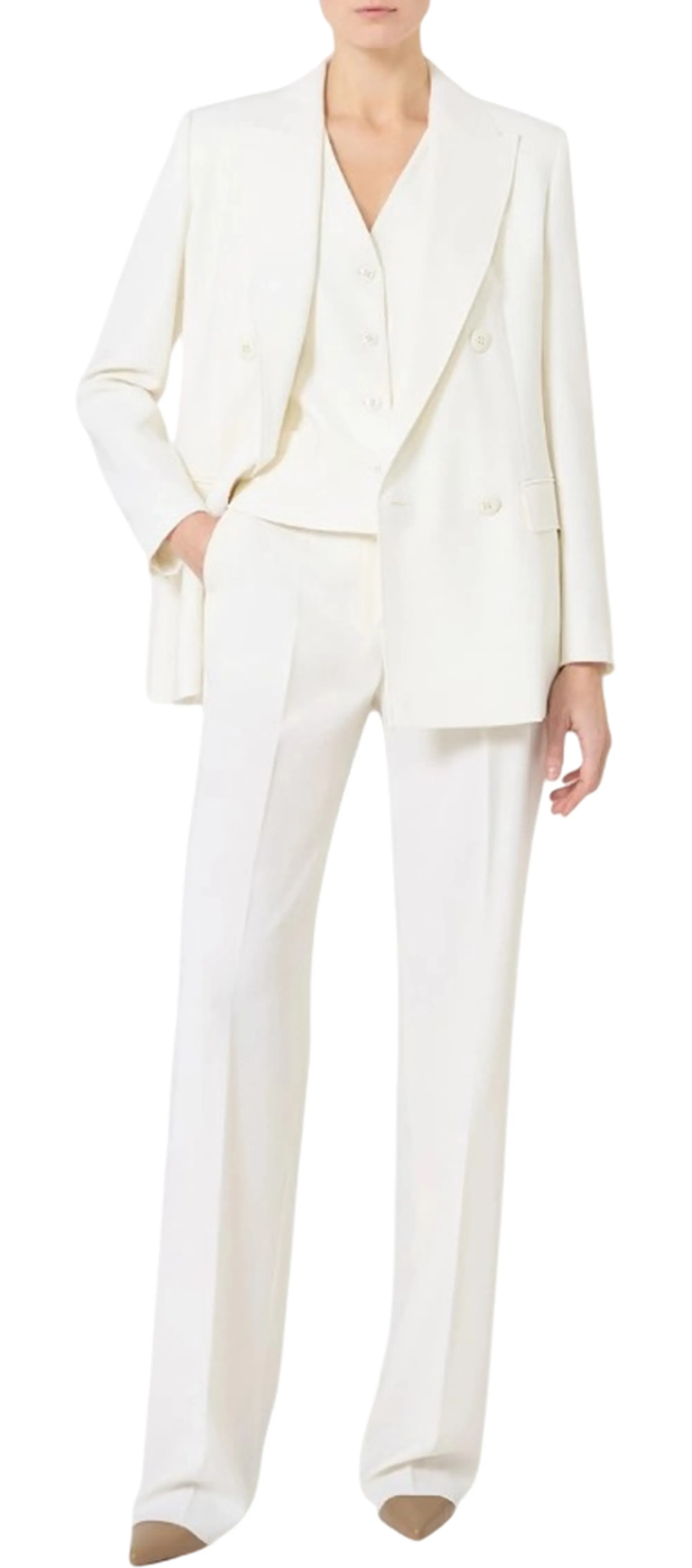 Max Mara Studio B'Mstquasar Pants ' White 2616131041 176345