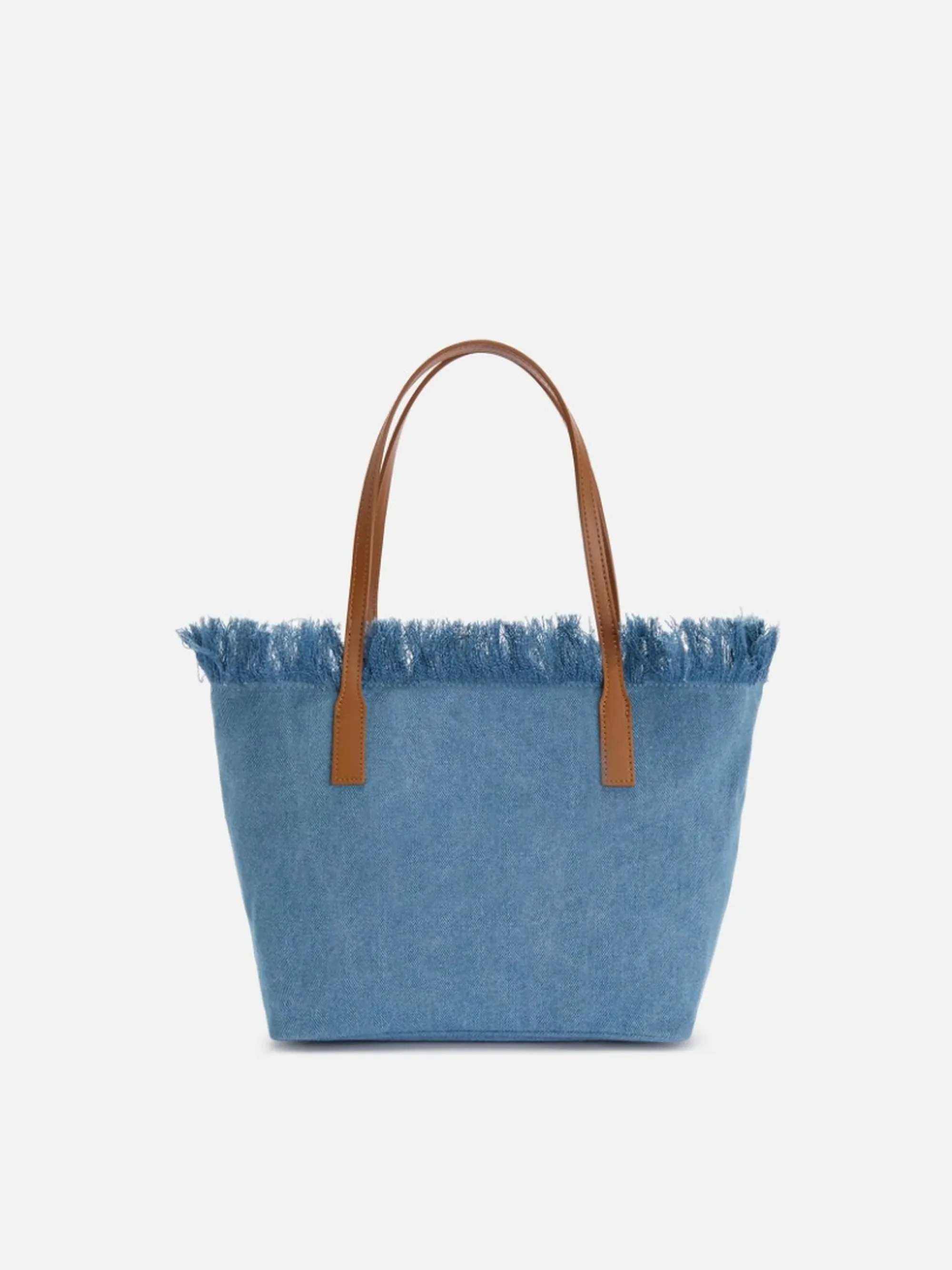 Mc2 Saint Barth Borsa City Bag Mid Fringe Denim Cbmf001-00436L 177674