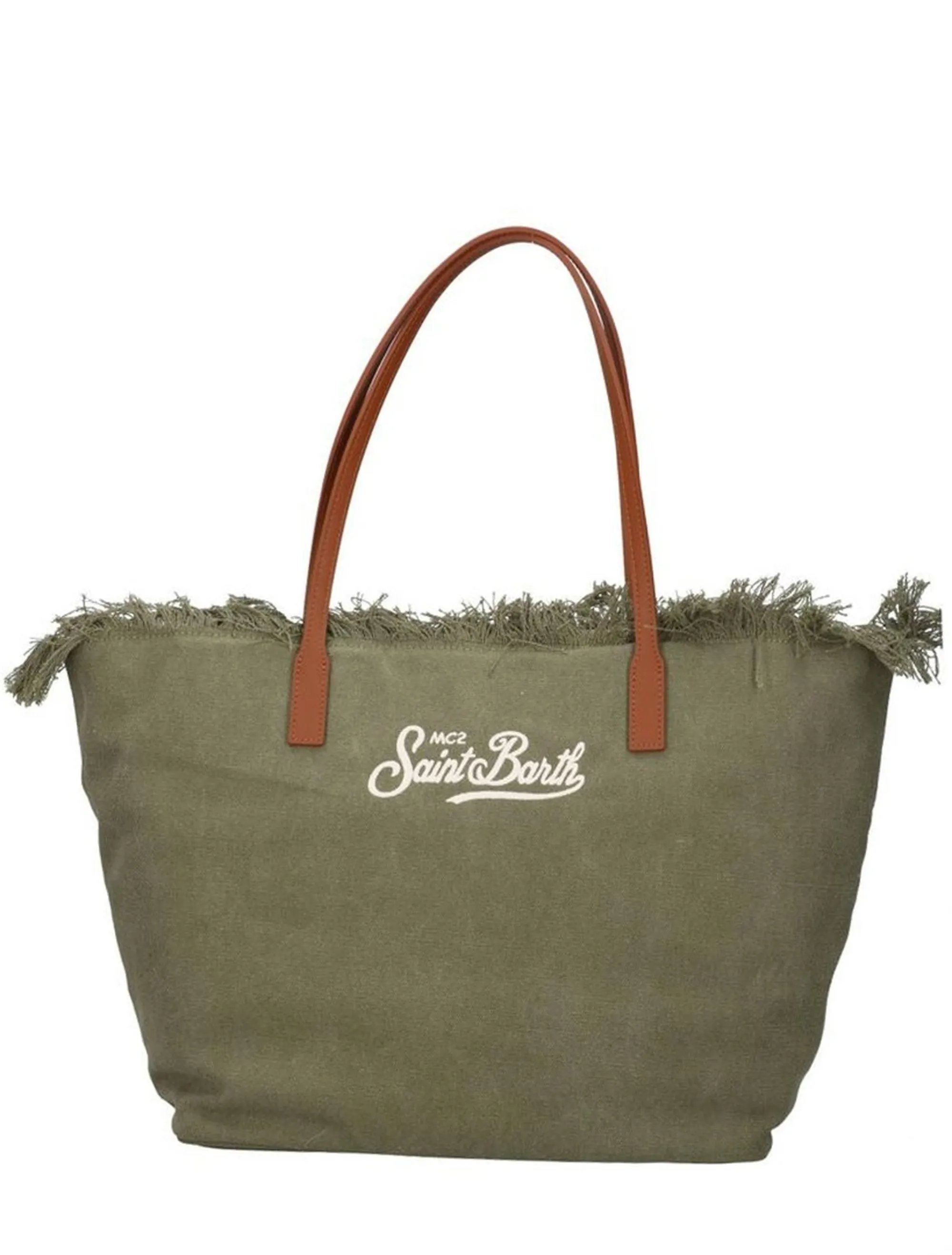 Mc2 Saint Barth B'Borsa City Bag Mid Fringe' Green Cbmf001-00587L 177661