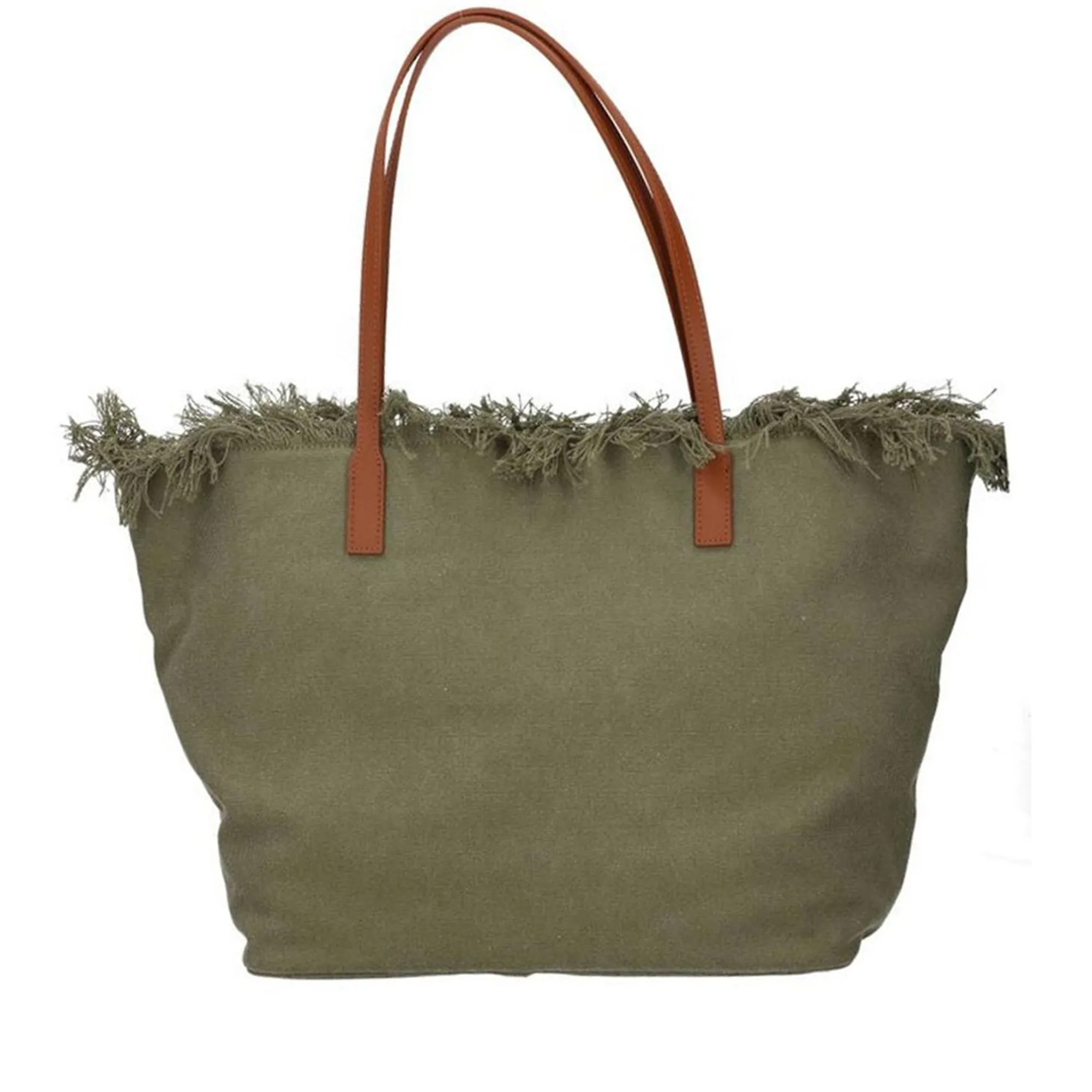 Mc2 Saint Barth B'Borsa City Bag Mid Fringe' Green Cbmf001-00587L 178841