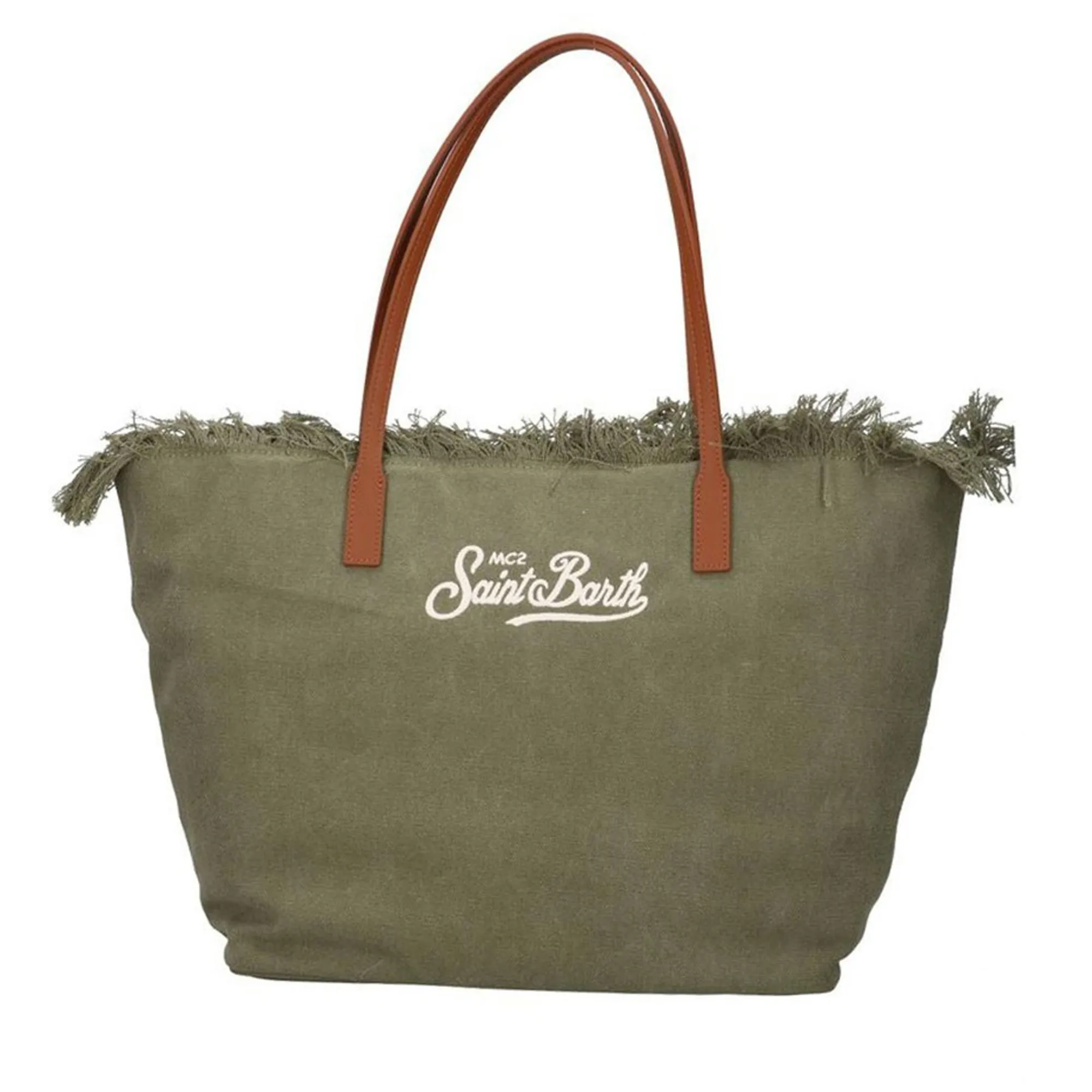 Mc2 Saint Barth B'Borsa City Bag Mid Fringe' Green Cbmf001-00587L 178842
