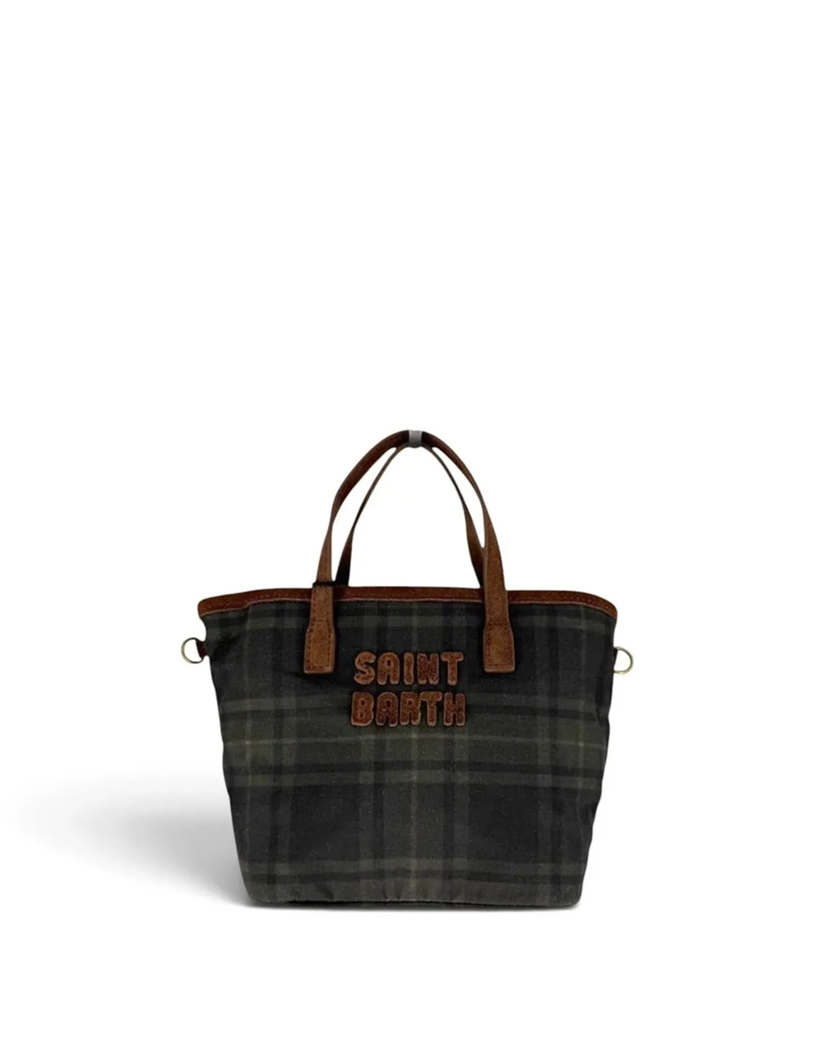 Mc2 Saint Barth Borsa City Bag Mini Wax Tartan Verde Cbmin001-00405M 201437