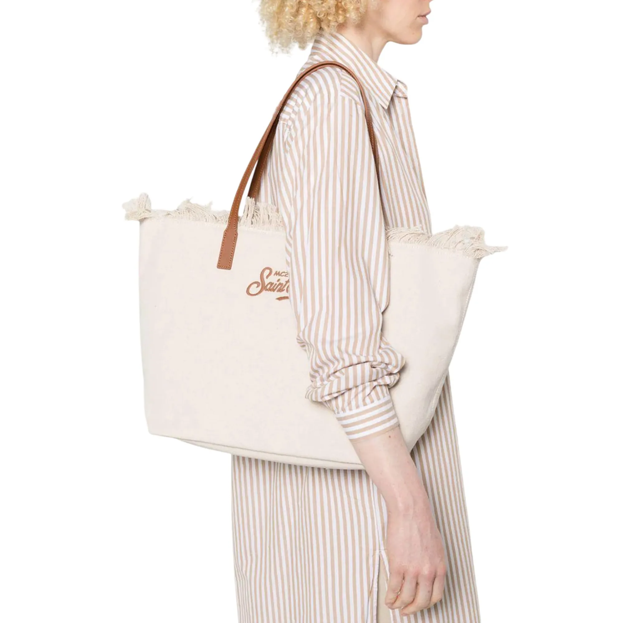 Mc2 Saint Barth B'City Bag With Fringe' White Cbf0001-00302L 180052