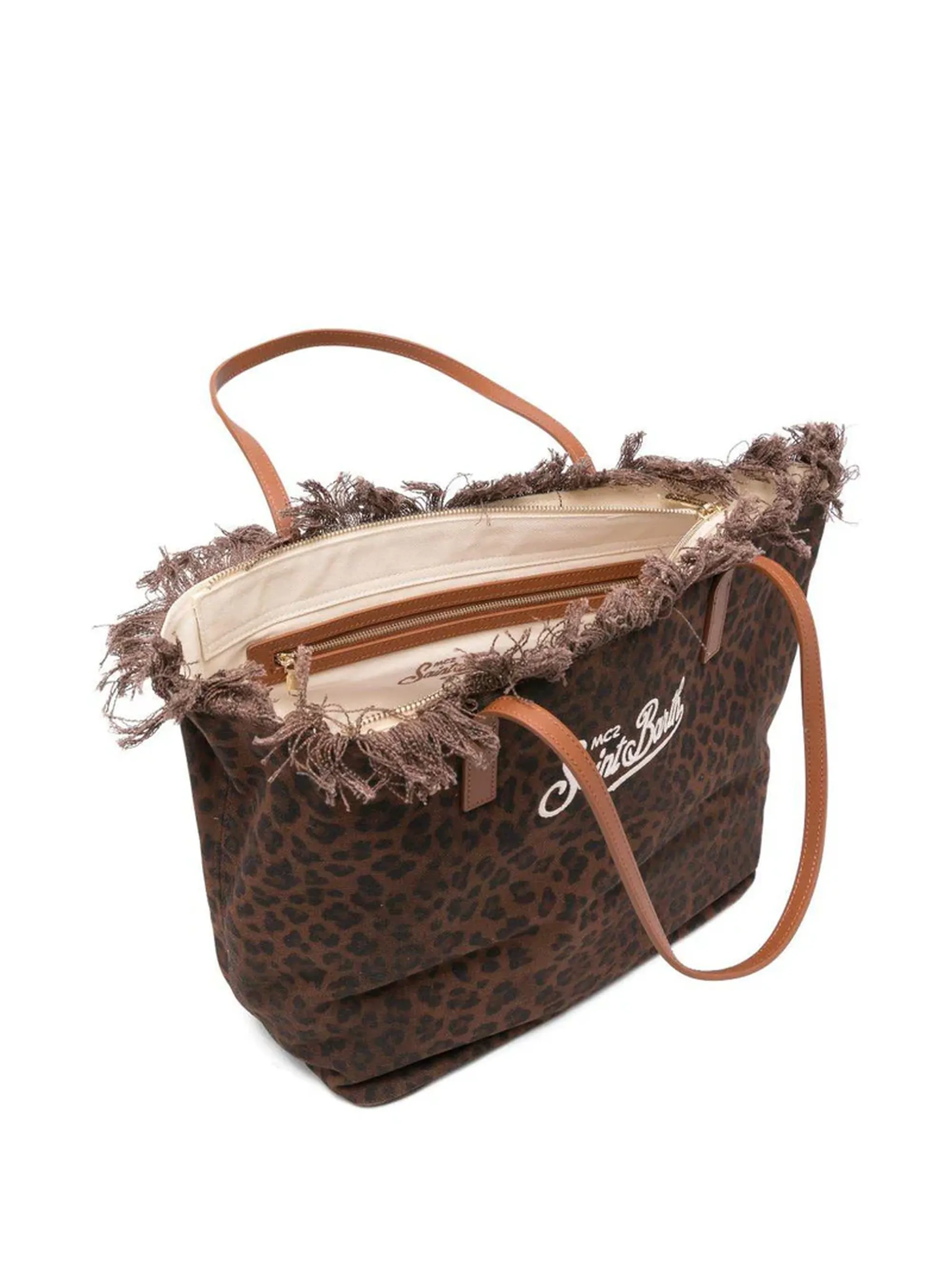 Mc2 Saint Barth B'Borsa City Fringe' Leopard Print Cbf0001-00588L 177992