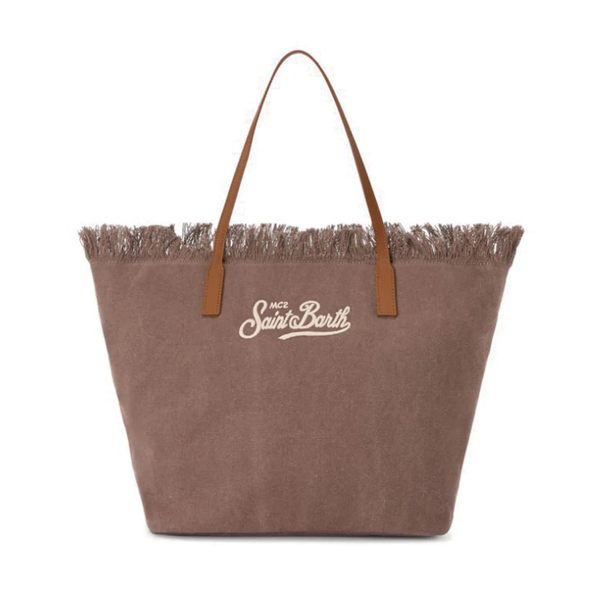 Mc2 Saint Barth Borsa City Fringe Canvas Marrone Cbf0001-01742L 178929