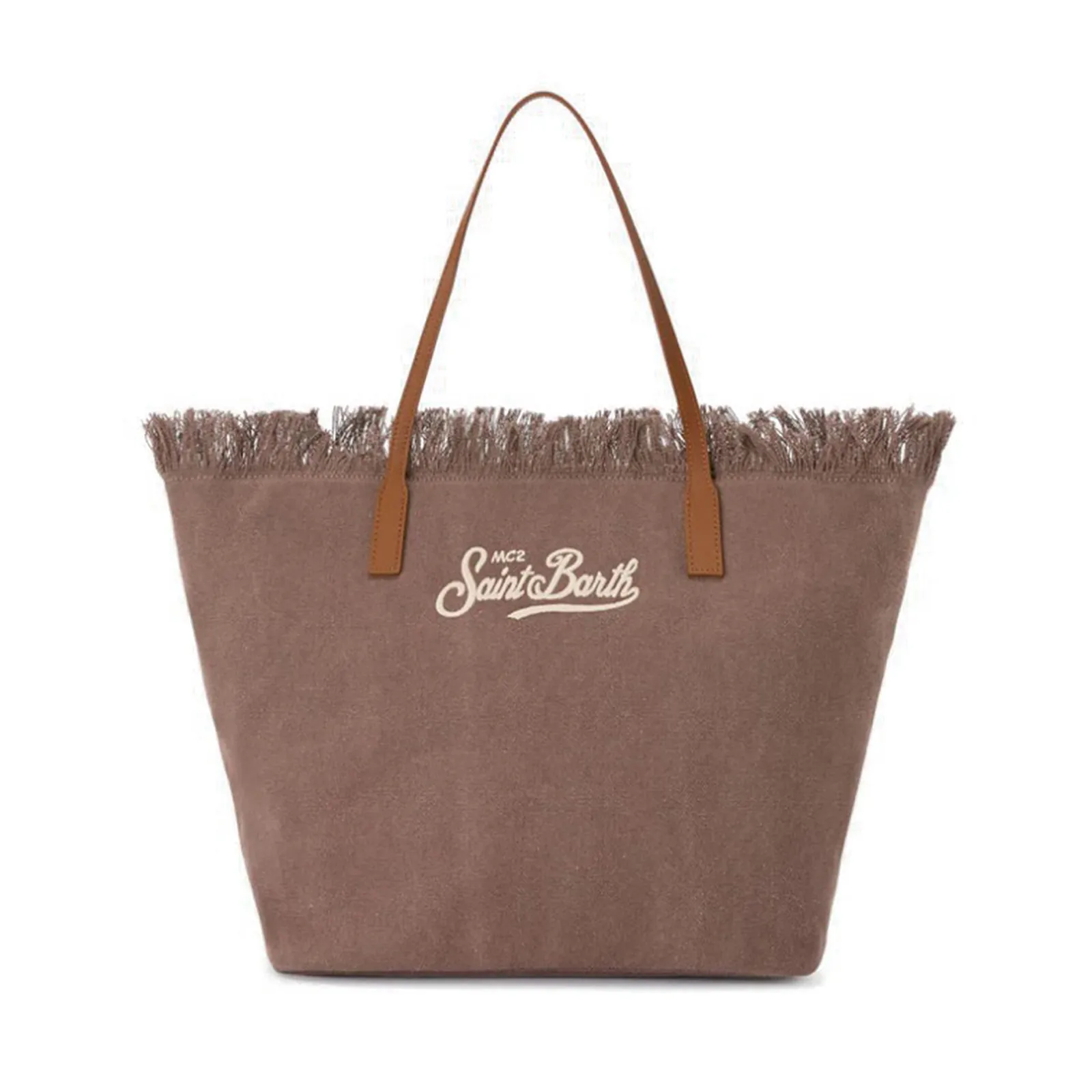 Mc2 Saint Barth Borsa City Fringe Canvas Marrone Cbf0001-01742L 178929