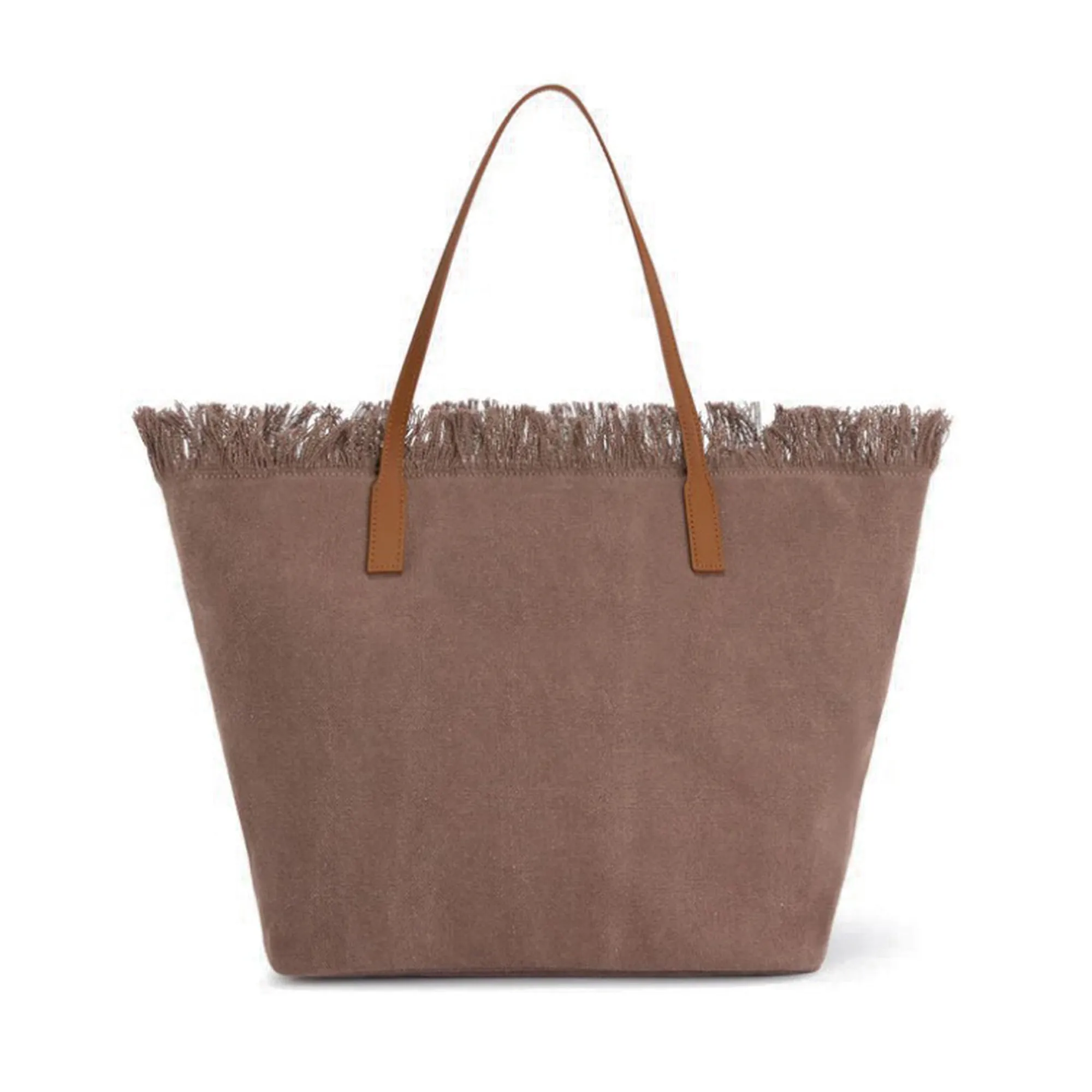 Mc2 Saint Barth Borsa City Fringe Canvas Marrone Cbf0001-01742L 178931