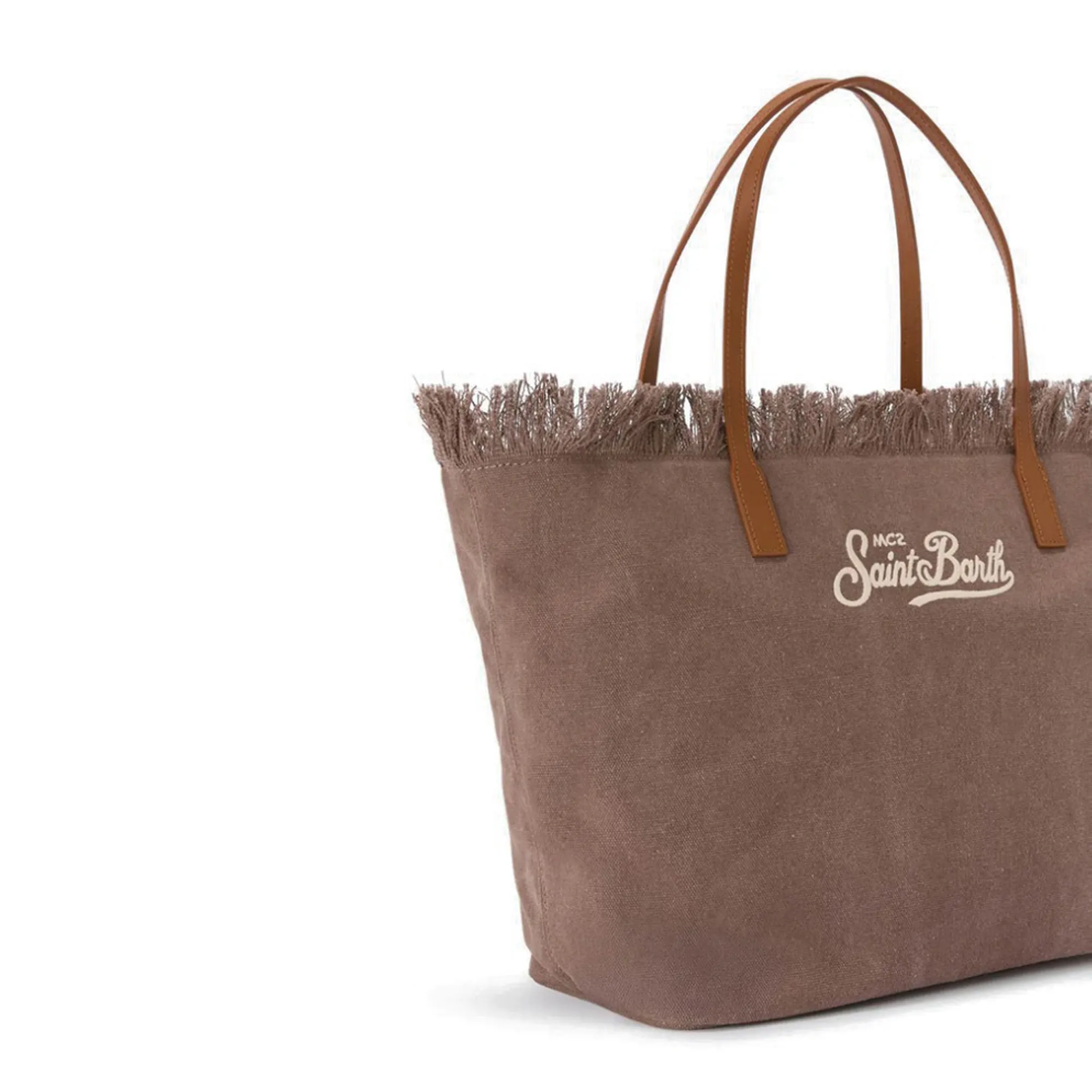 Mc2 Saint Barth Borsa City Fringe Canvas Marrone Cbf0001-01742L 178932