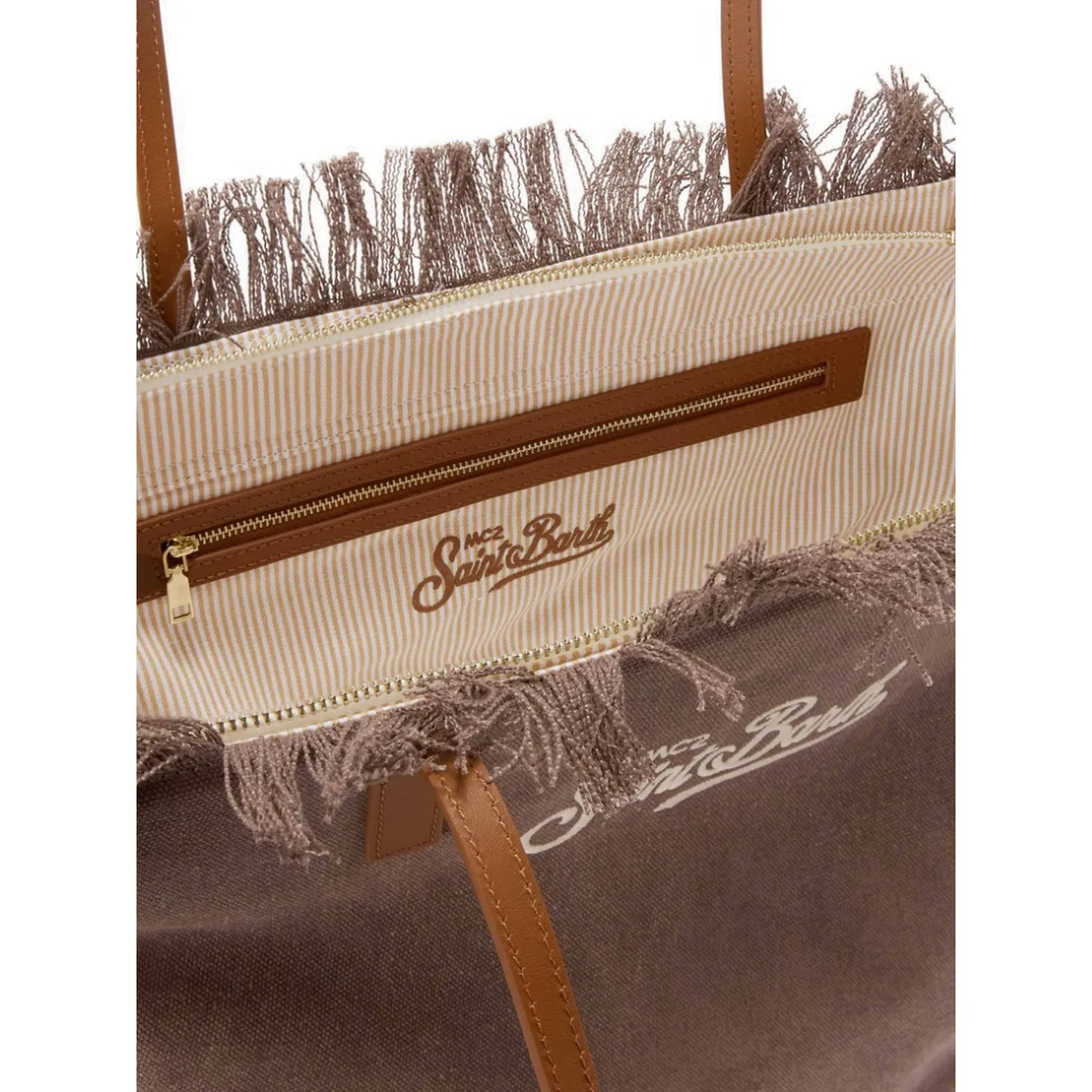 Mc2 Saint Barth Borsa City Fringe Canvas Marrone Cbf0001-01742L 178933