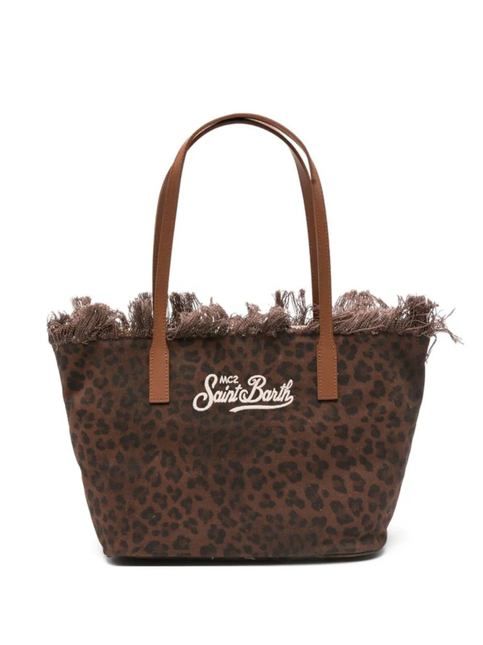 Mc2 Saint Barth Borsa City Mid Fringe Canvas Leopardato Cbmf001-00588L 177561