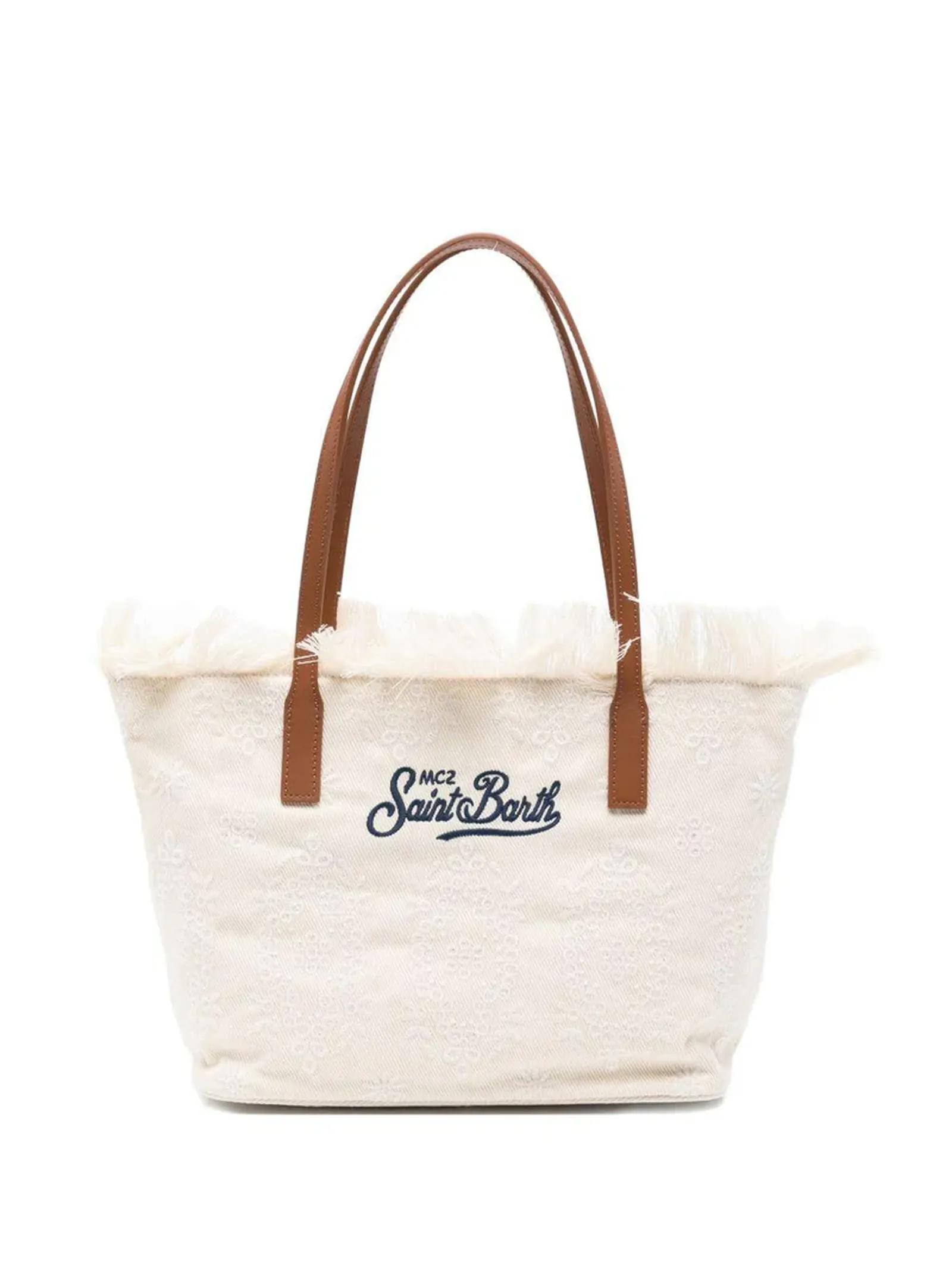 Mc2 Saint Barth Borsa City Mid Fringe Sangallo Bianco Cbmf001-01034L 177556