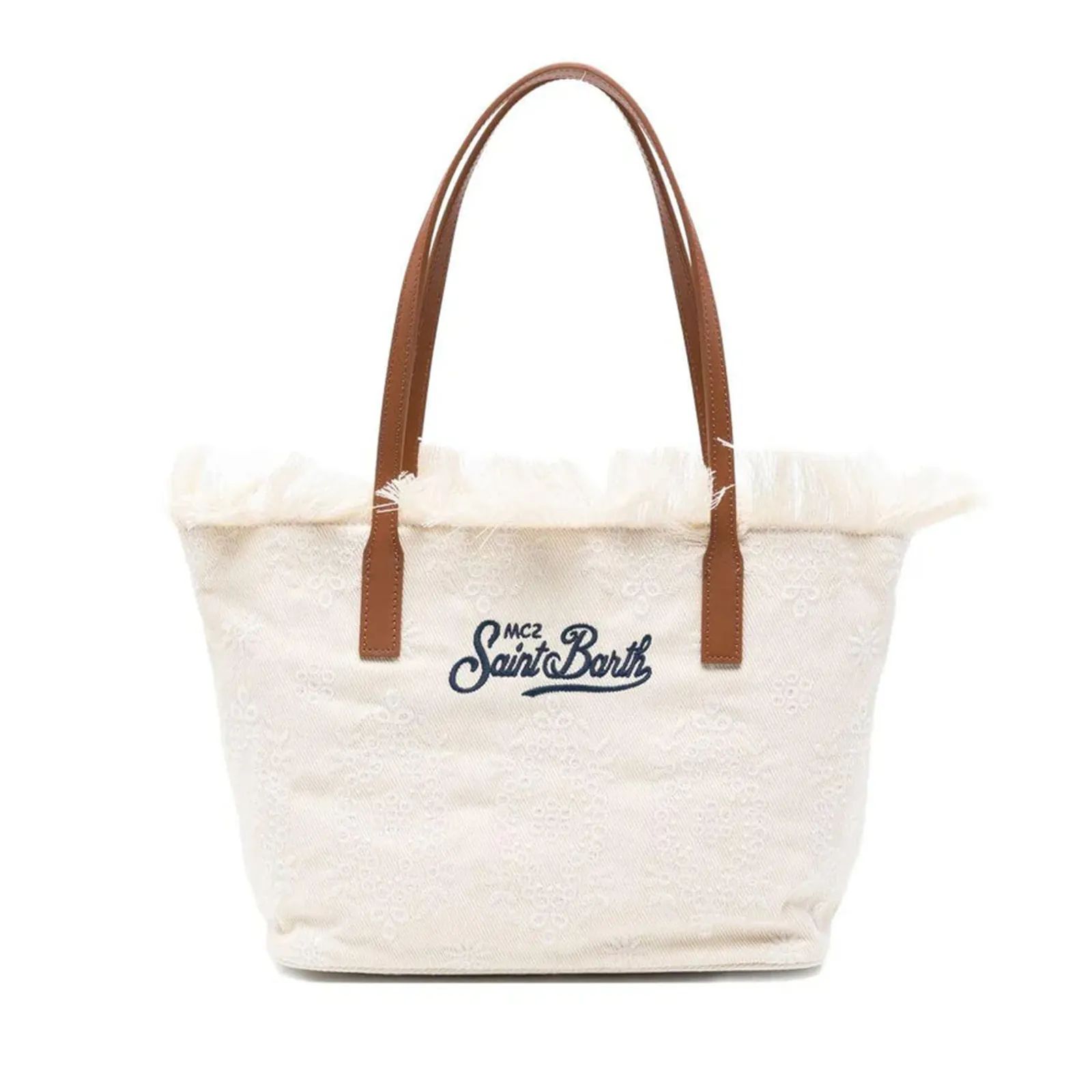 Mc2 Saint Barth Borsa City Mid Fringe Sangallo Bianco Cbmf001-01034L 178789