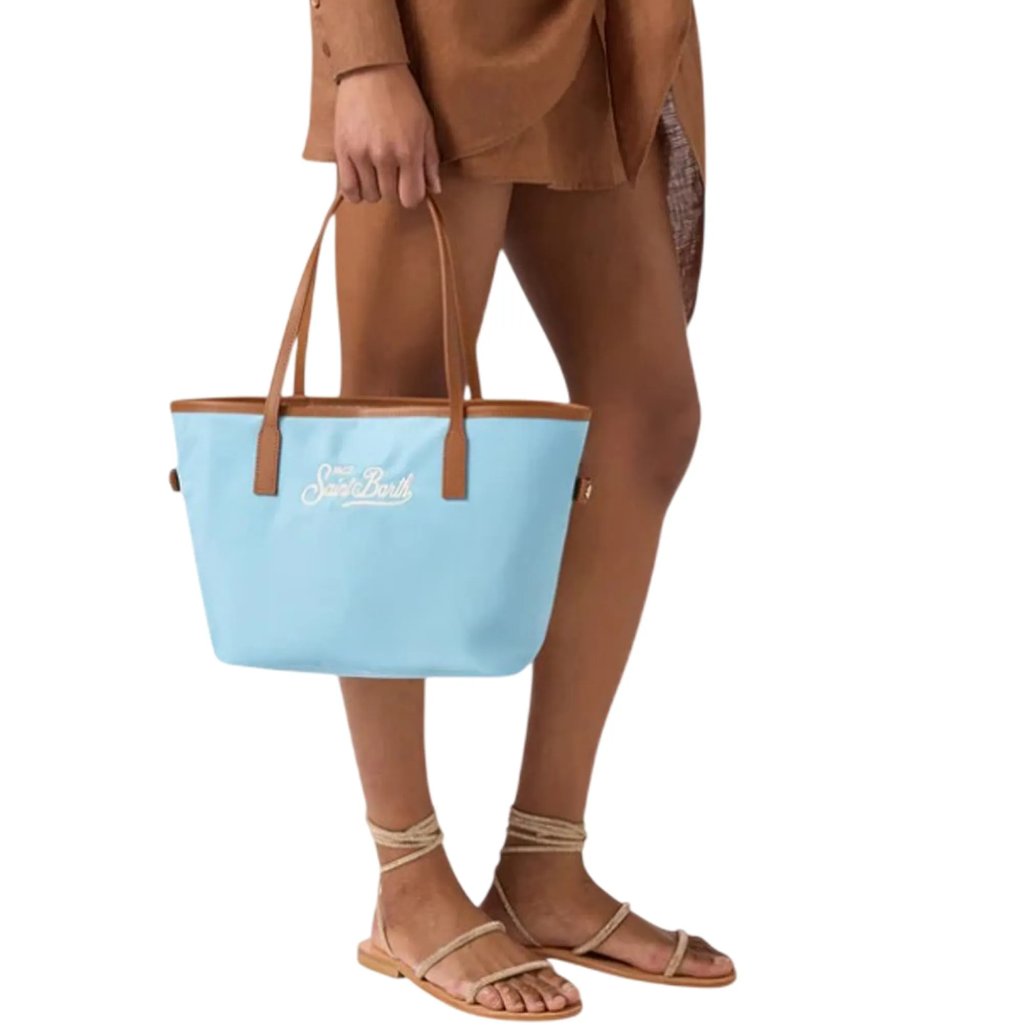 Mc2 Saint Barth Borsa City Mid Nylon Azzurro Cb0004-01821L 178959