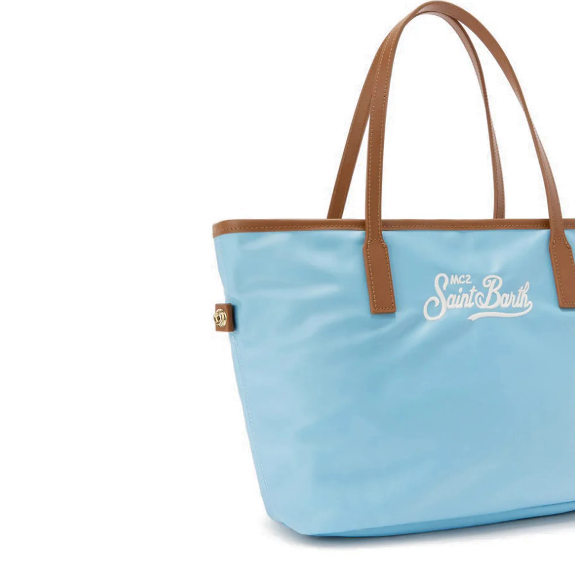 Mc2 Saint Barth Borsa City Mid Nylon Azzurro Cb0004-01821L 178961