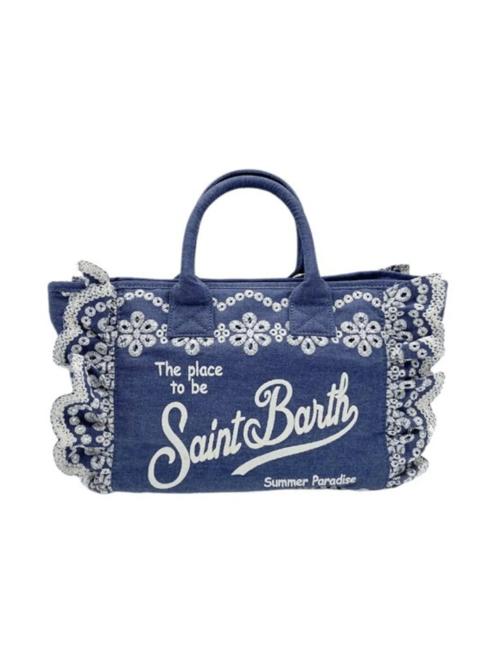 Mc2 Saint Barth Borsa Colette Volant Sangallo Denim Col0027-00485L 181894