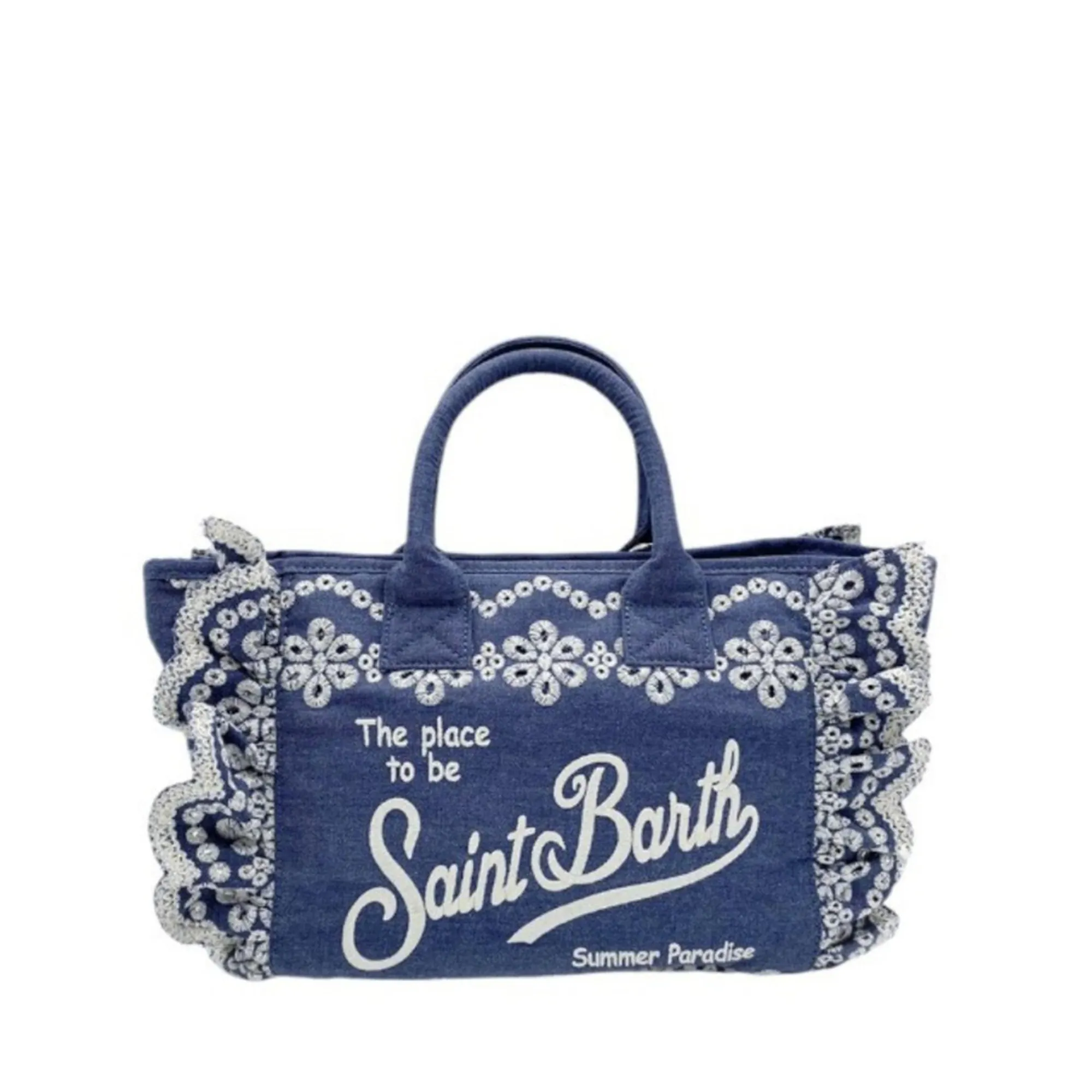 Mc2 Saint Barth B'Colette Volant Sangallo Bag' Denim Col0027-00485L 182016