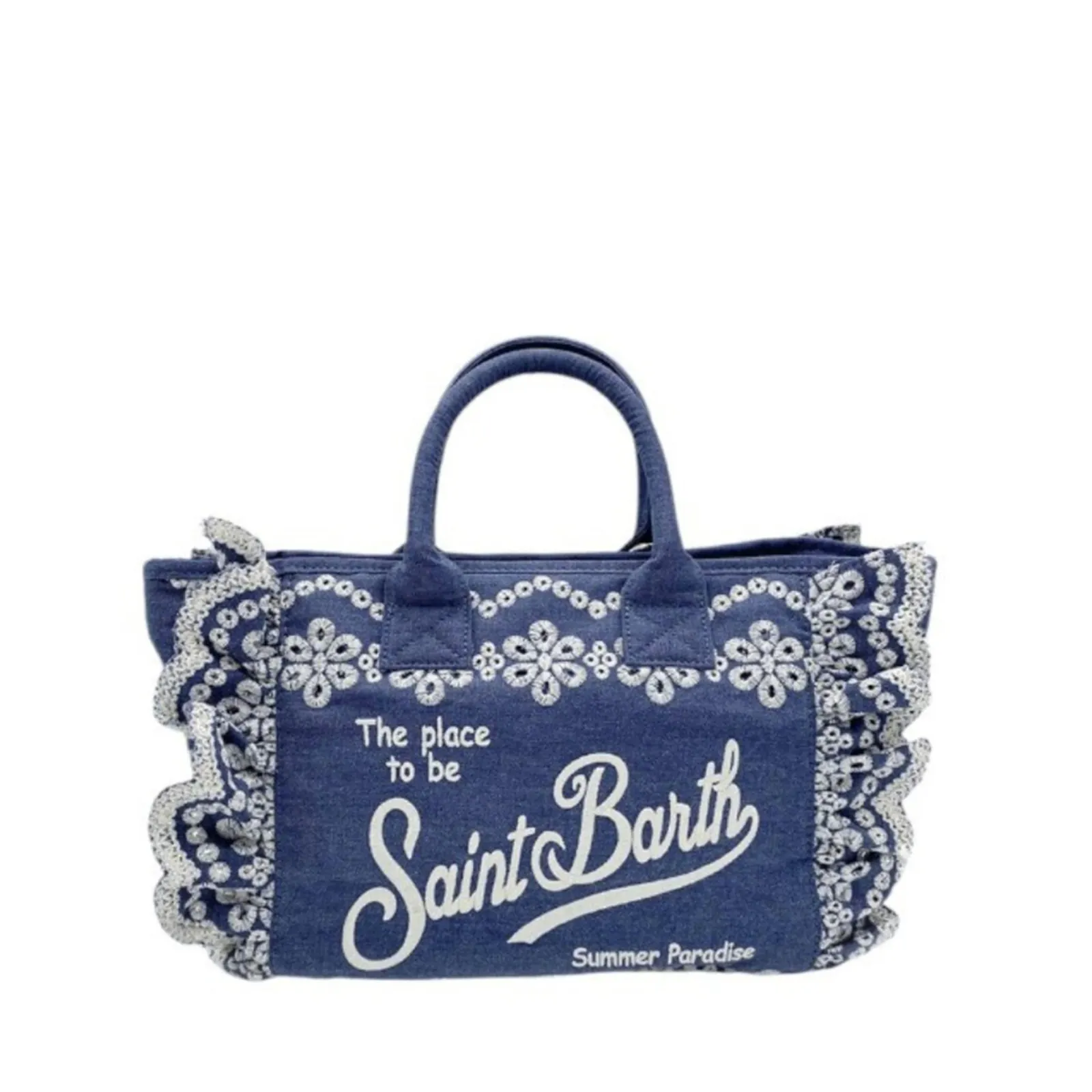 Mc2 Saint Barth Borsa Colette Volant Sangallo Denim Col0027-00485L 182016