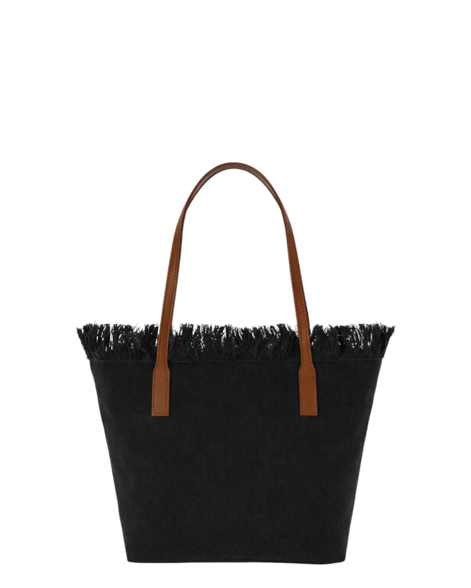 Mc2 Saint Barth B'Borsa Cty Mid Fringe Canvas' Black Cbmf001-01740L 177646