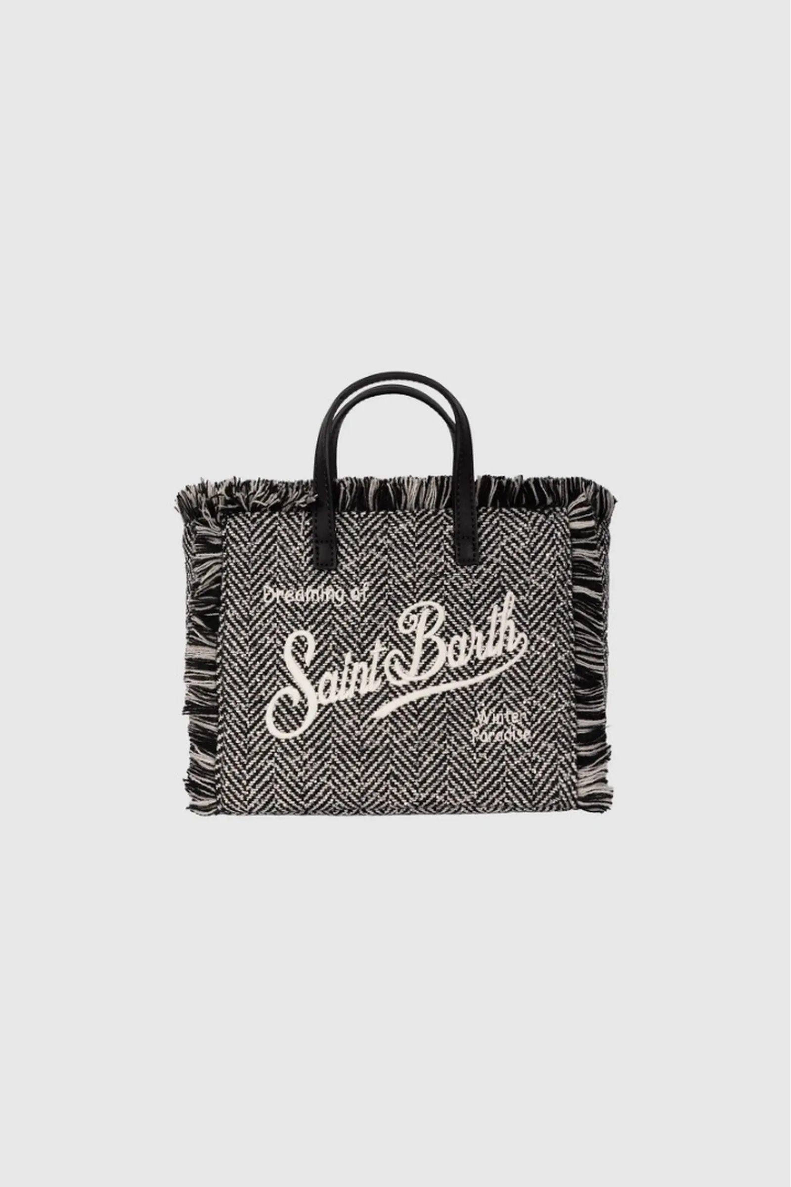 Mc2 Saint Barth Borsa Mini Vanity Con Motivo Spigato Nero Vami031-00472M 200043