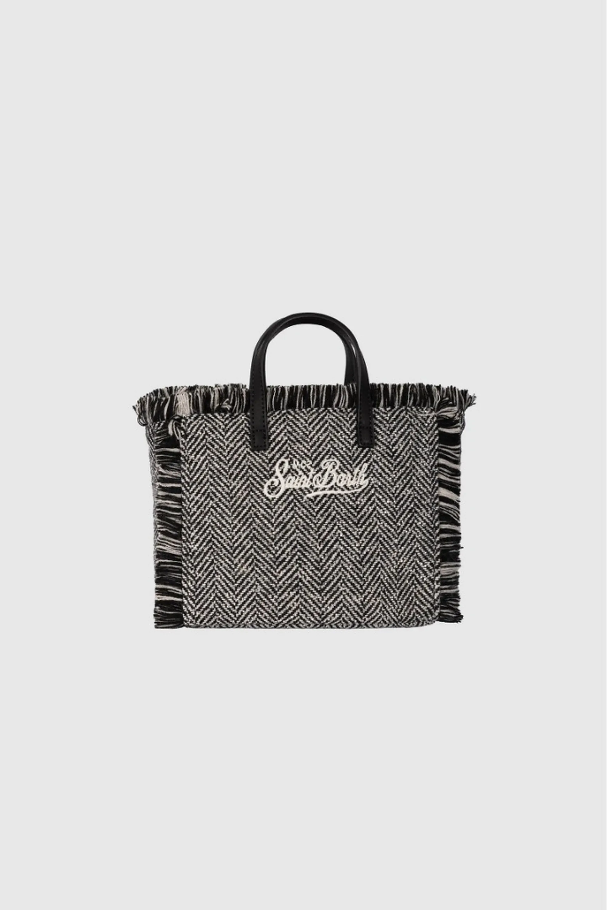 Mc2 Saint Barth Borsa Mini Vanity Con Motivo Spigato Nero Vami031-00472M 200045