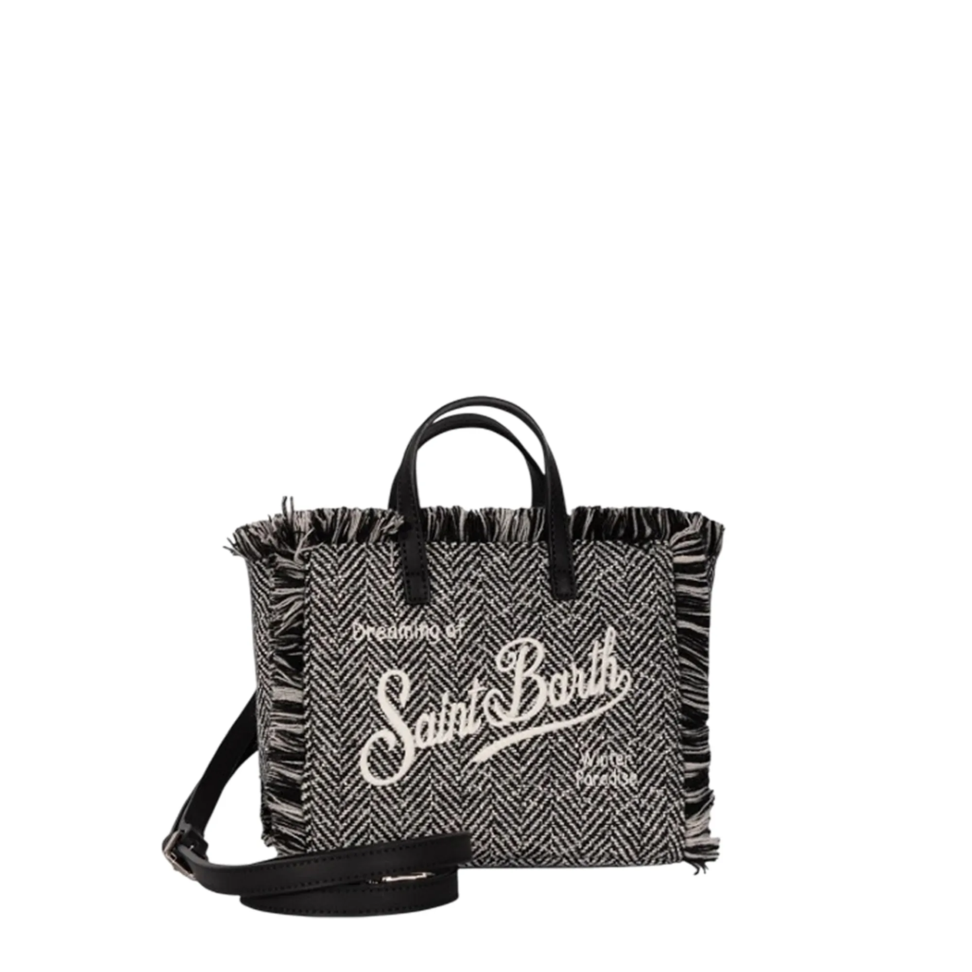 Mc2 Saint Barth B'Mini Vanity Bag With Herringbone Pattern' Black Vami031-00472M 200153