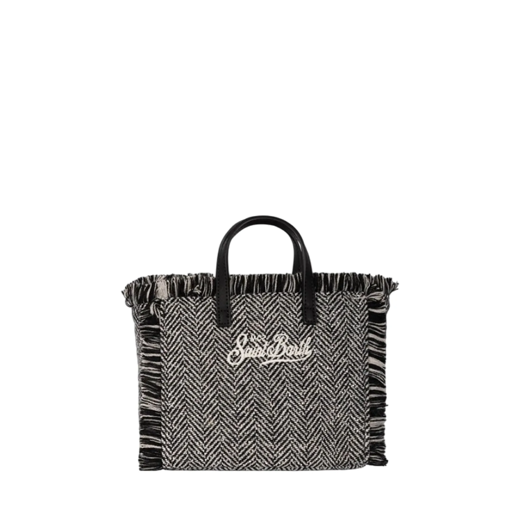 Mc2 Saint Barth B'Mini Vanity Bag With Herringbone Pattern' Black Vami031-00472M 200154