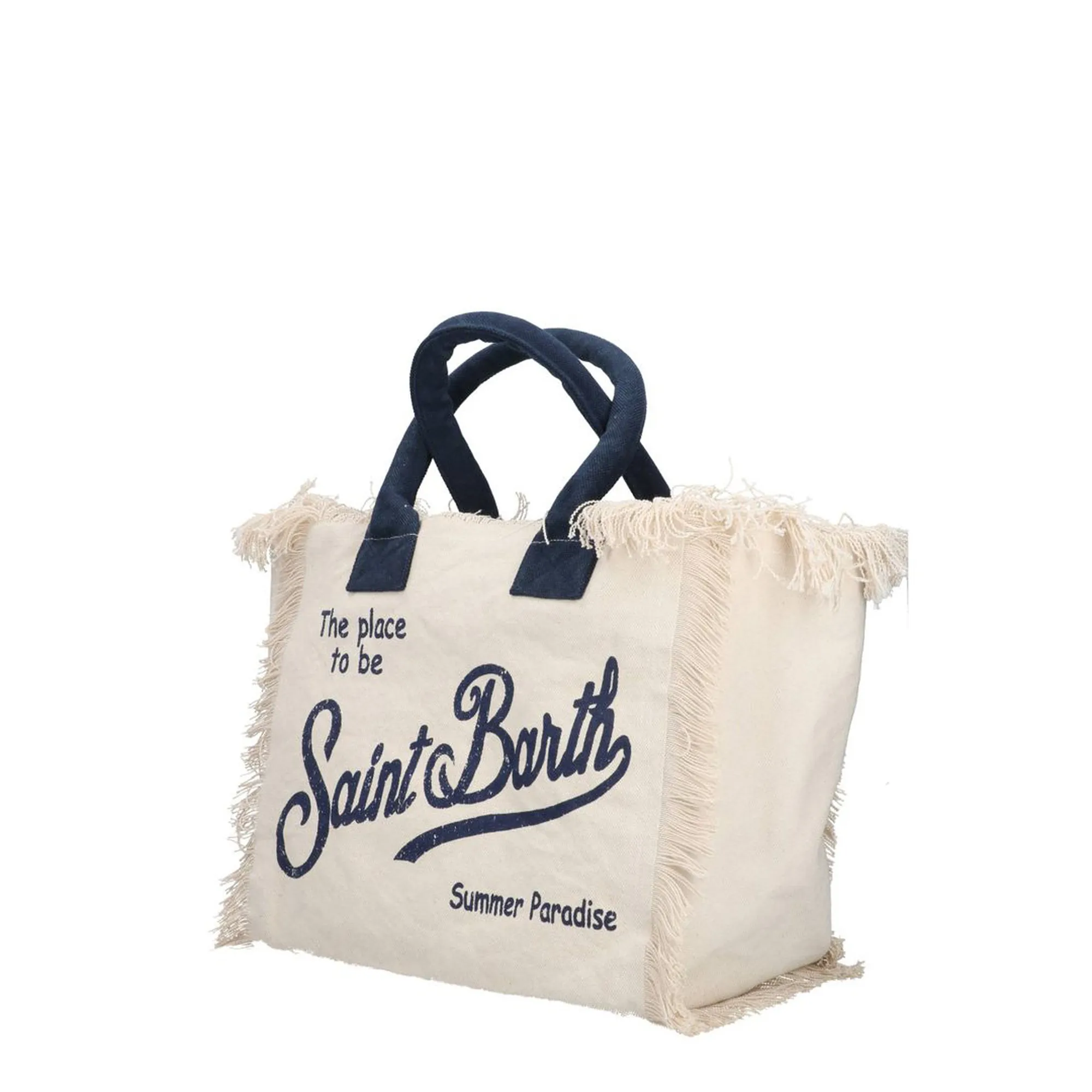 Mc2 Saint Barth Borsa Vanity In Cotone Bianco Vani001-02564L 179501