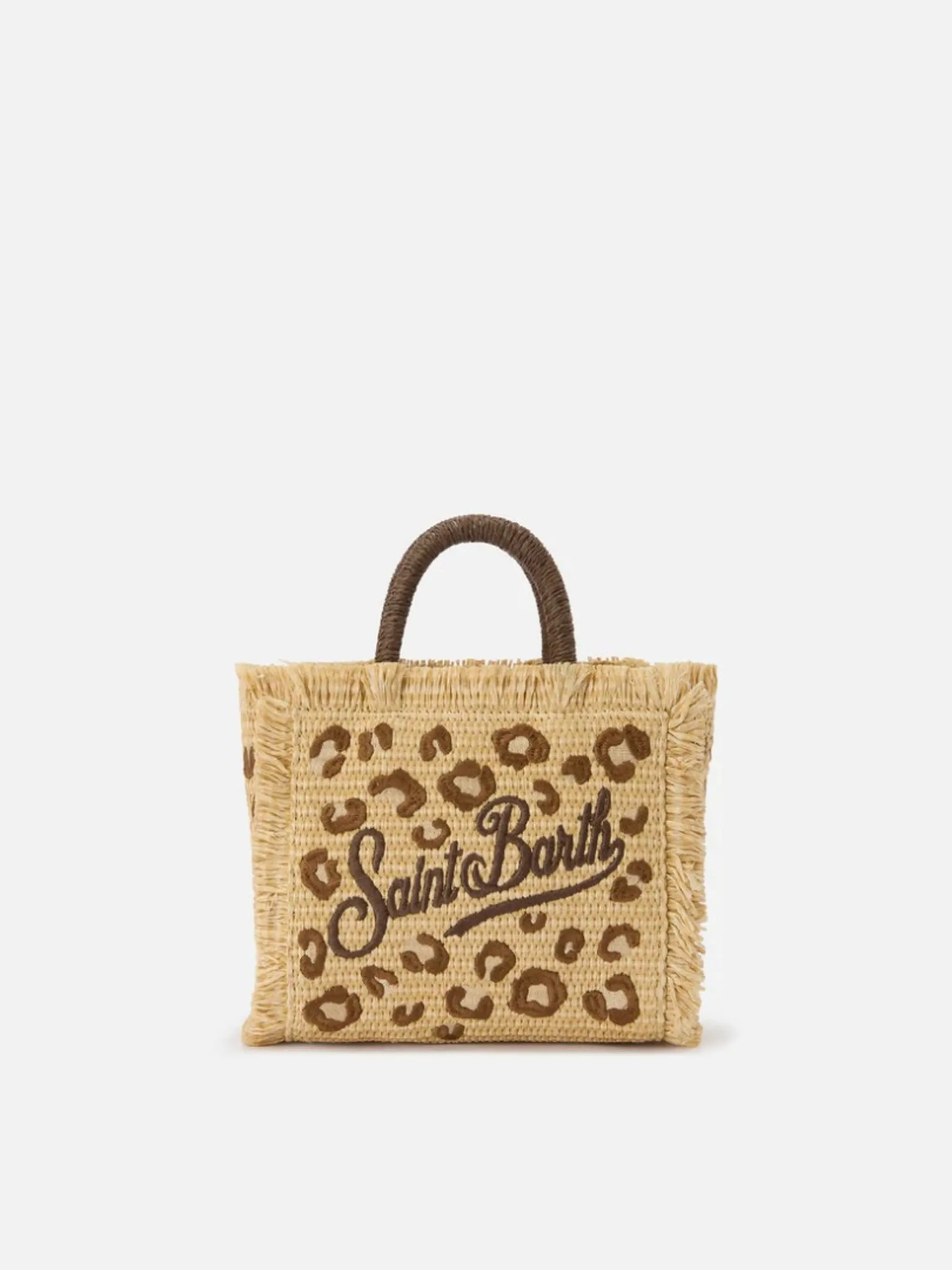 Mc2 Saint Barth Borsa Vanity Mini Straw N Leopard Paglia Vami009-00349L 178023