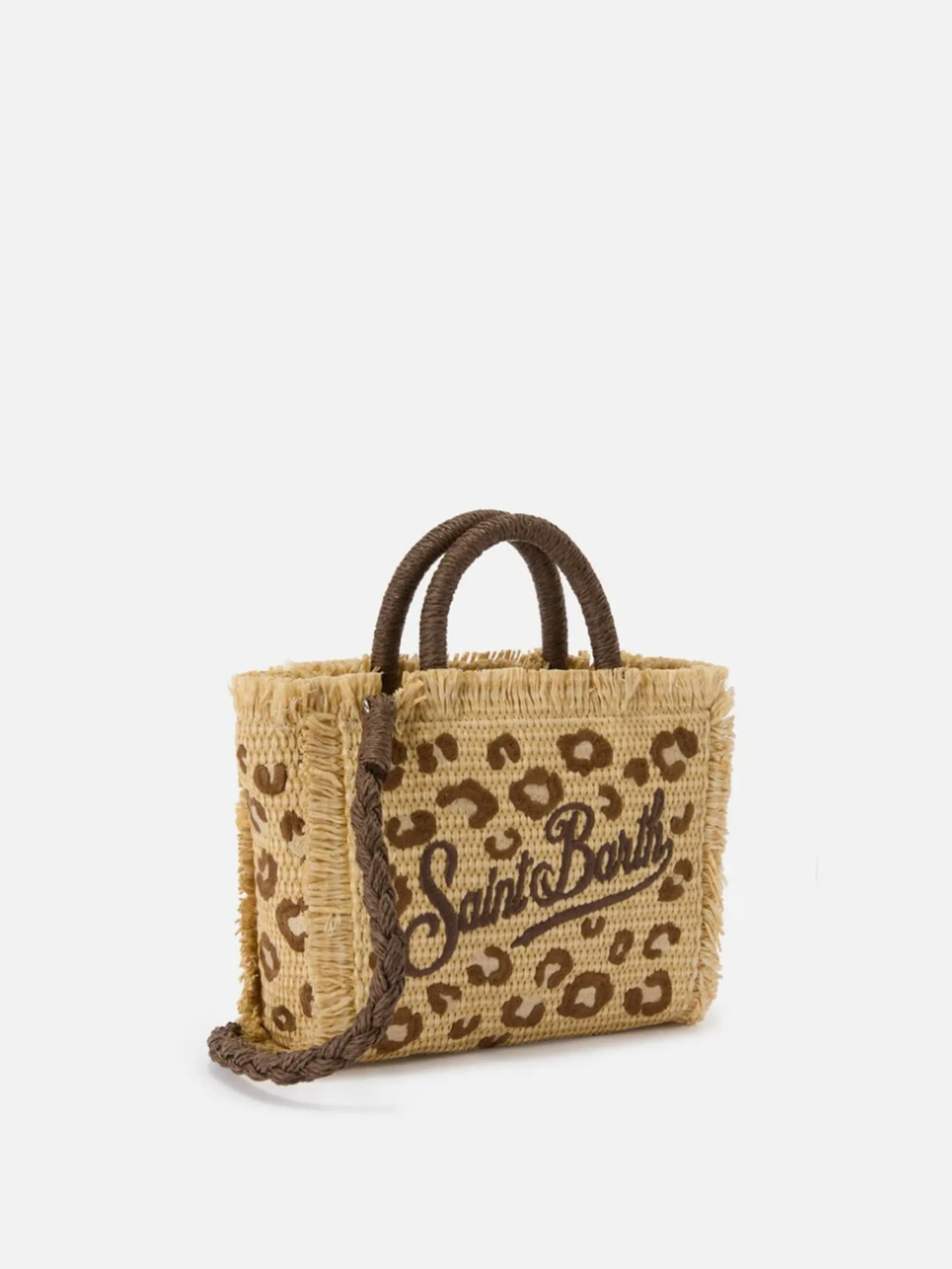Mc2 Saint Barth Borsa Vanity Mini Straw N Leopard Paglia Vami009-00349L 178025