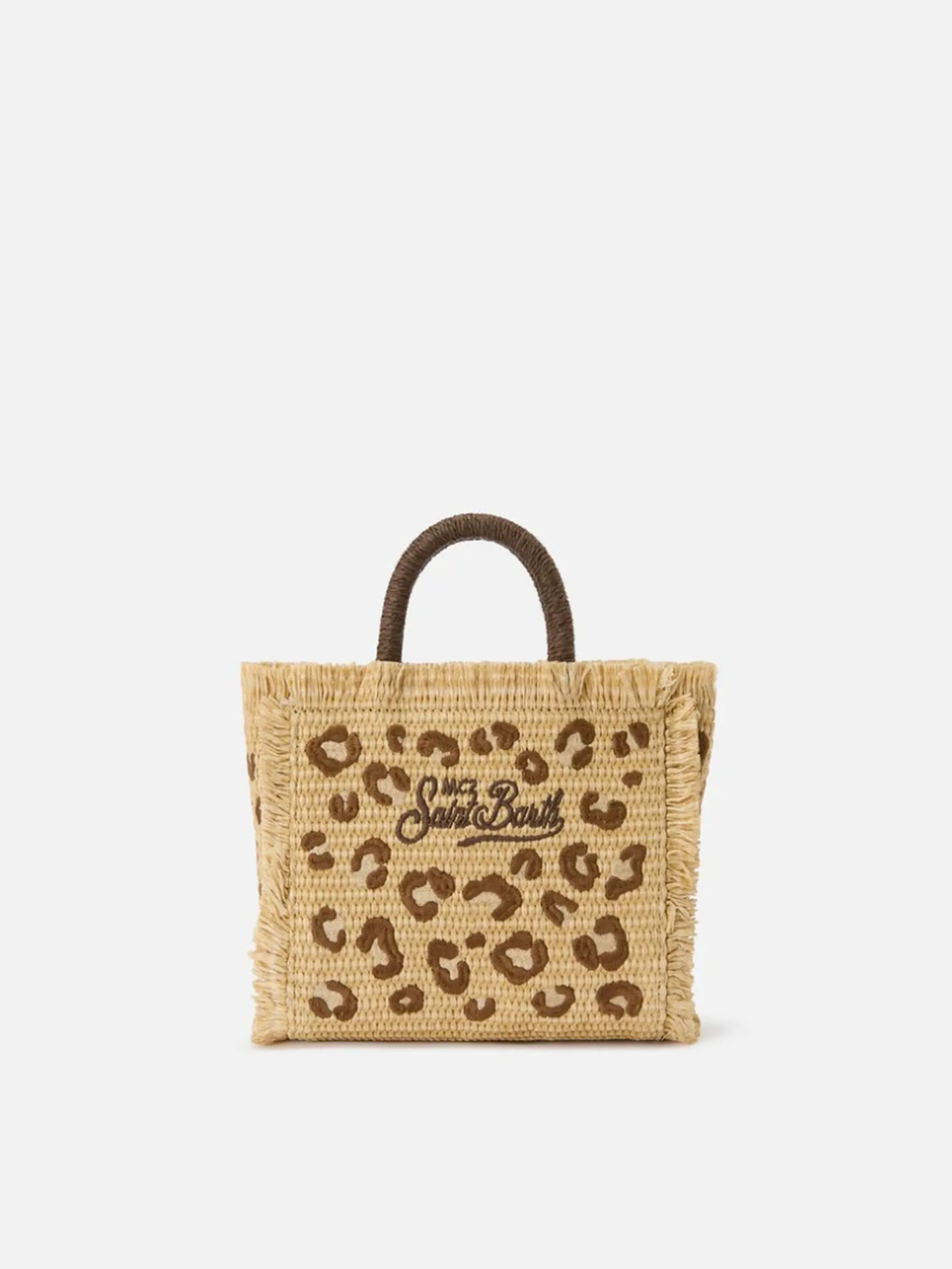 Mc2 Saint Barth Borsa Vanity Mini Straw N Leopard Paglia Vami009-00349L 178026