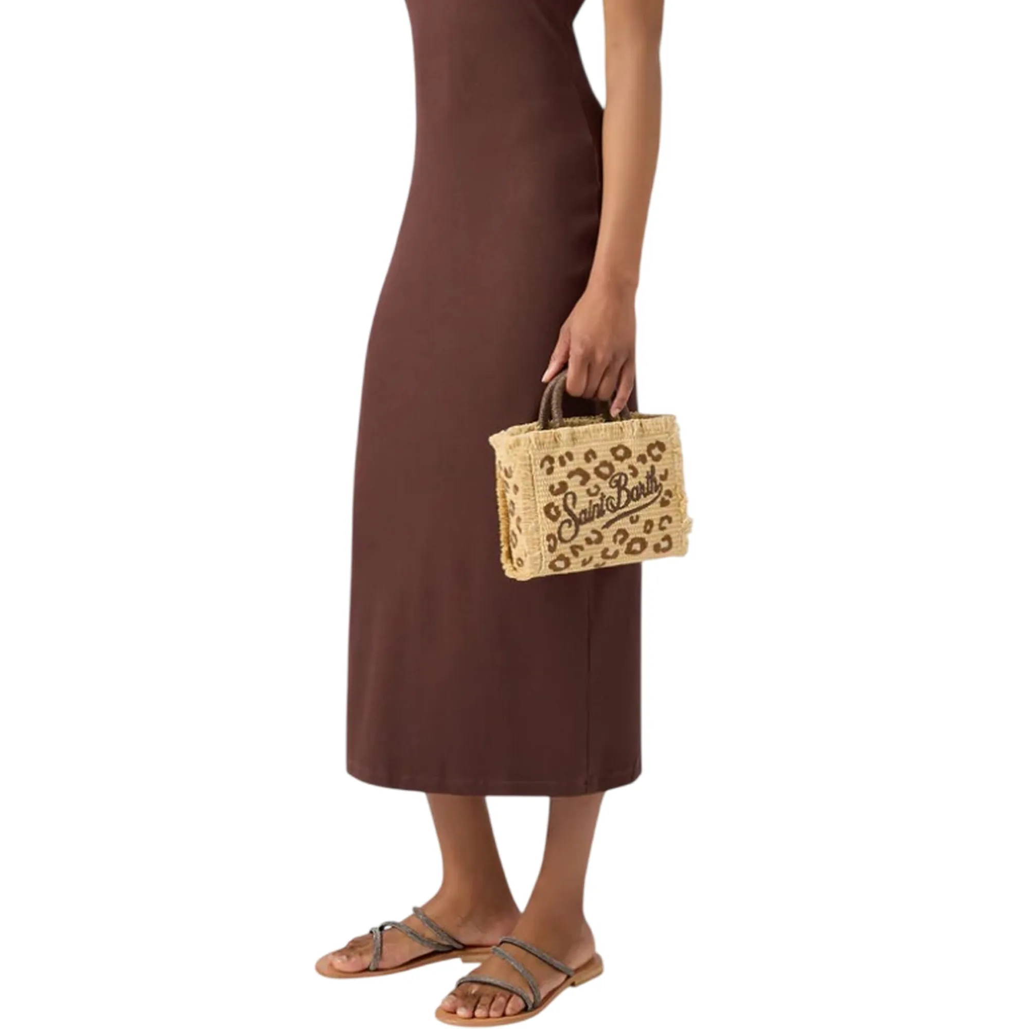 Mc2 Saint Barth Borsa Vanity Mini Straw N Leopard Paglia Vami009-00349L 178896