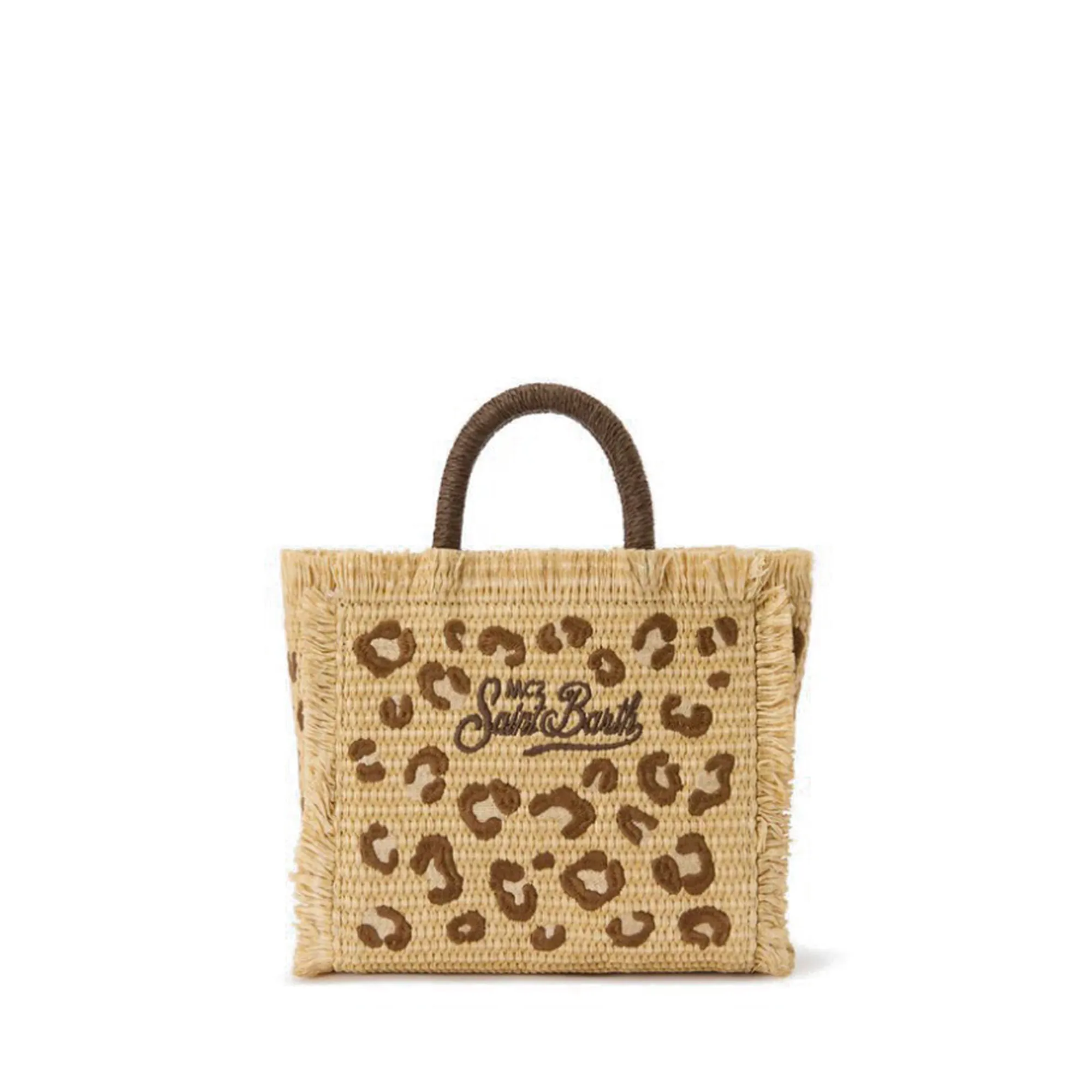 Mc2 Saint Barth Borsa Vanity Mini Straw N Leopard Paglia Vami009-00349L 178898